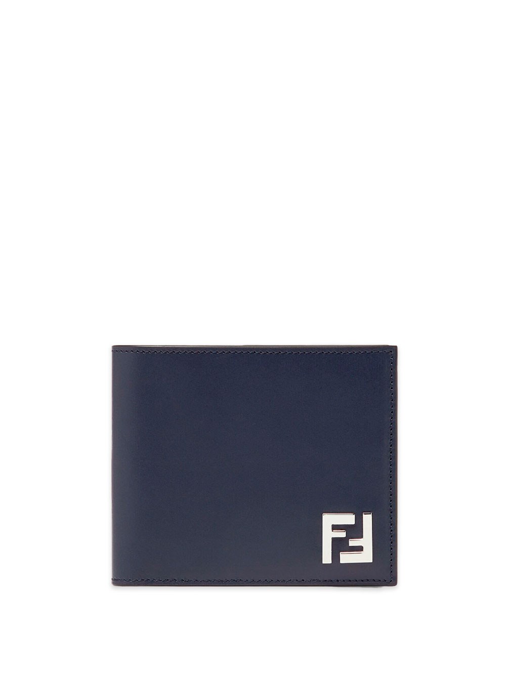 Shop Fendi Ff Squared Bi-fold Wallet In Blue