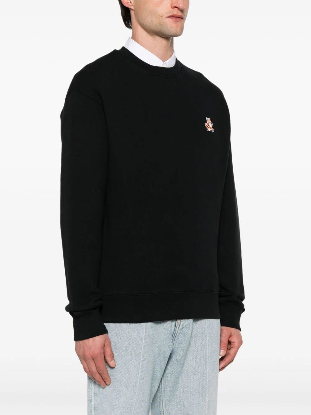 FOX-MOTIF COTTON SWEATSHIRT