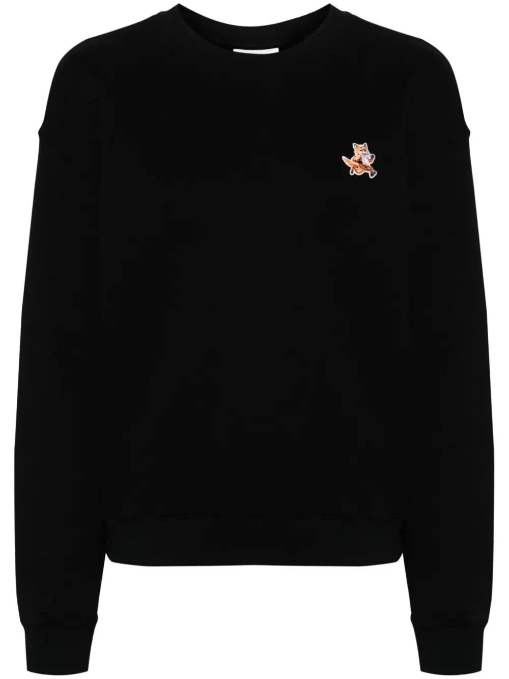 Shop Maison Kitsuné Speedy Fox Patch Sweatshirt In Black