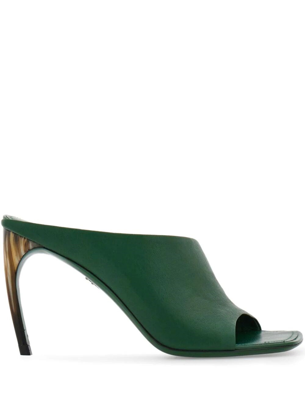 Shop Ferragamo Curved Heel Slide In Green