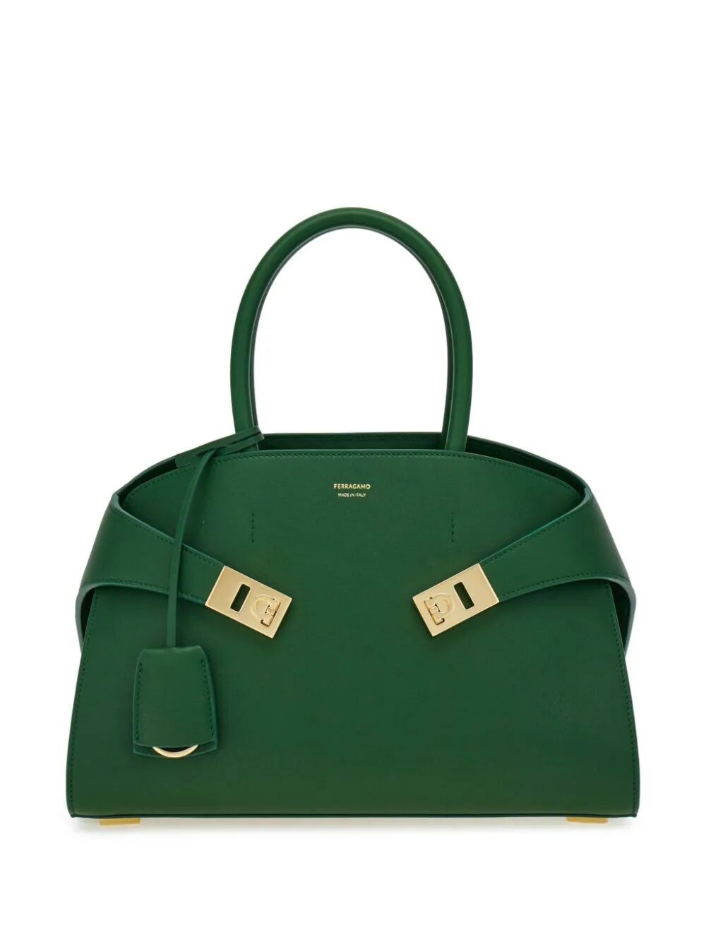 Shop Ferragamo Hug Handbag In Green