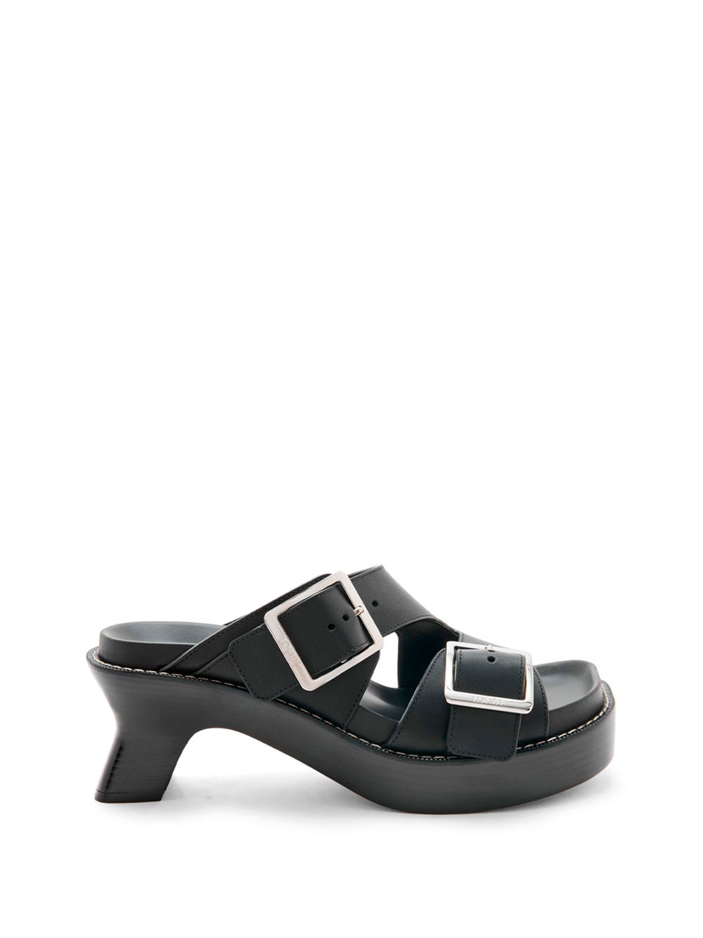 Shop Loewe Ease Heel Slides In Black
