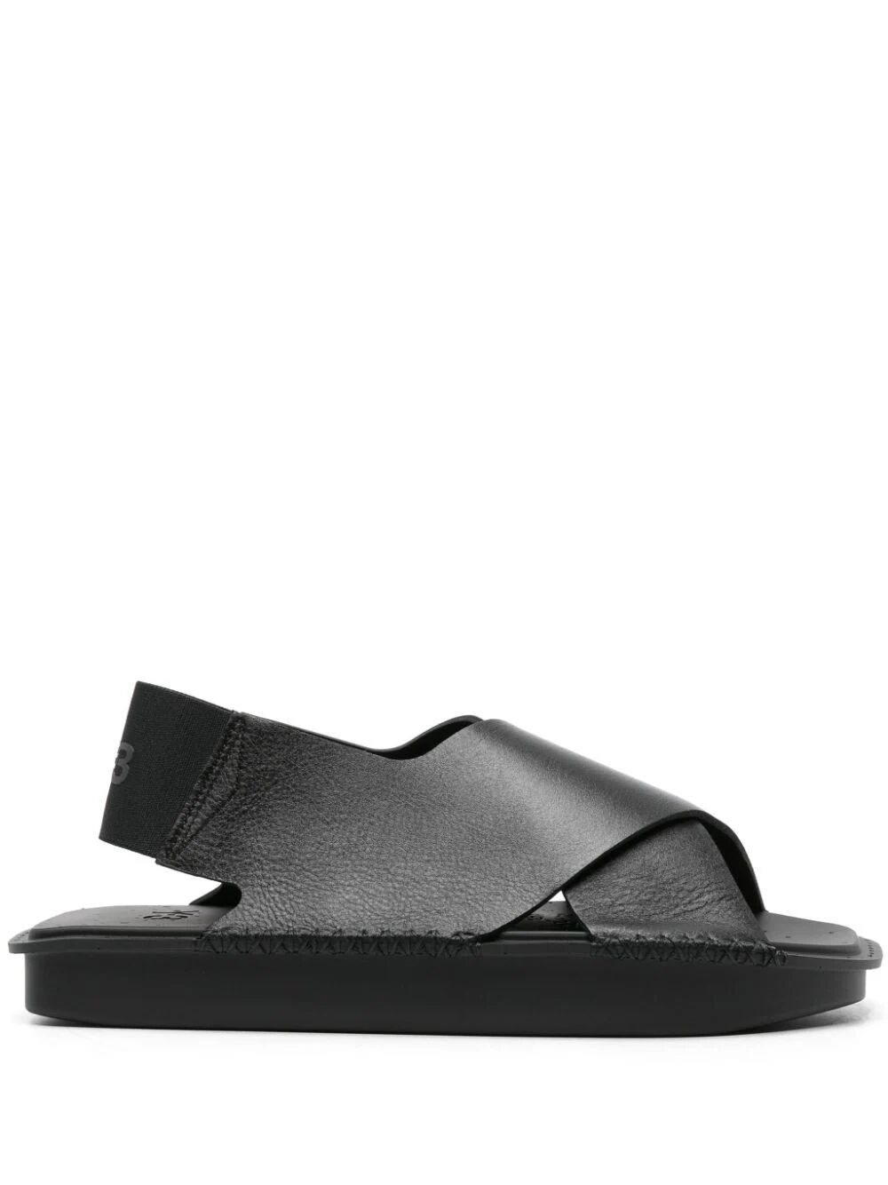 Shop Y-3 Chunky Leather Sandals In Black