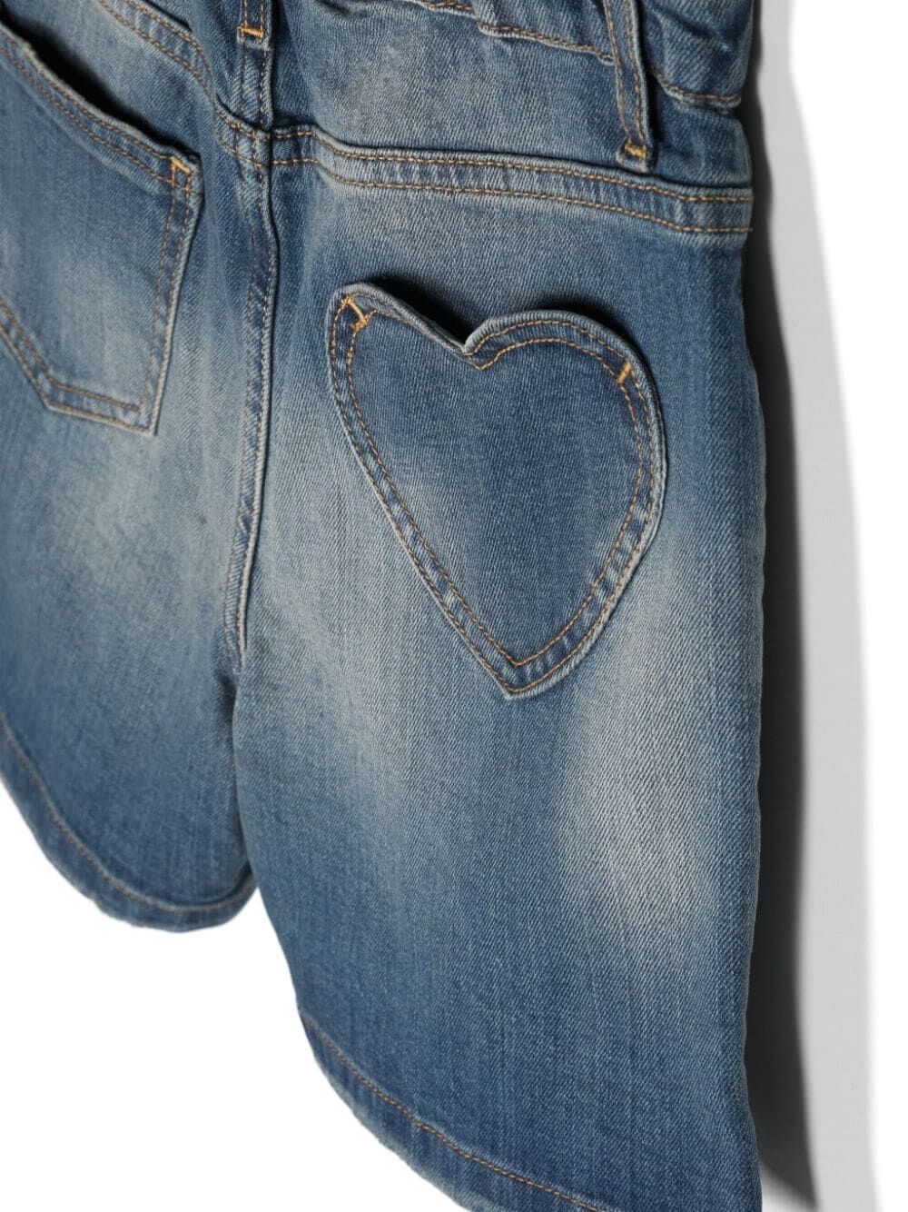 DENIM SHORTS WITH DISTRESSED FINISH