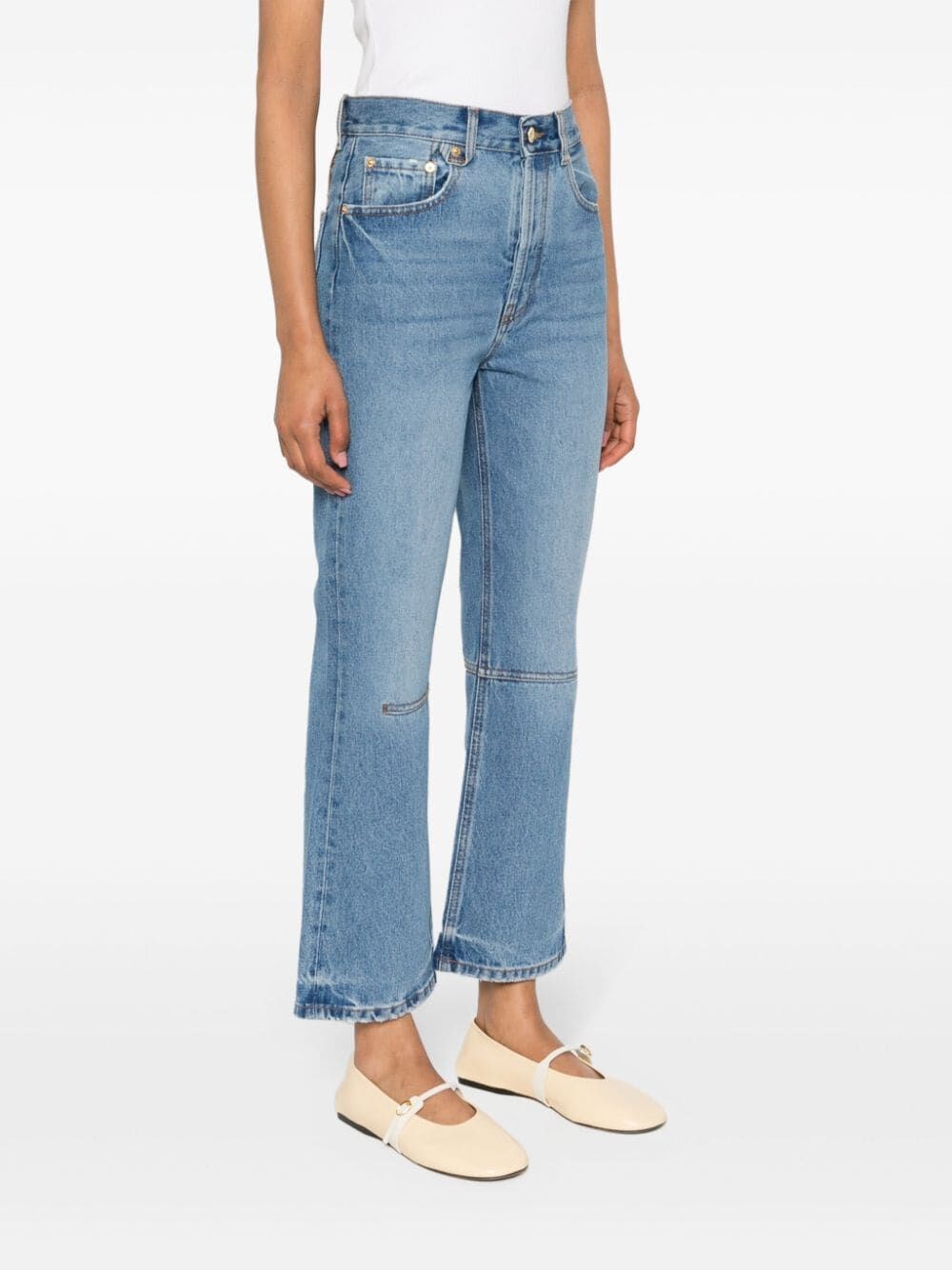 DE-NÎMES COURT CROPPED FLARED JEANS