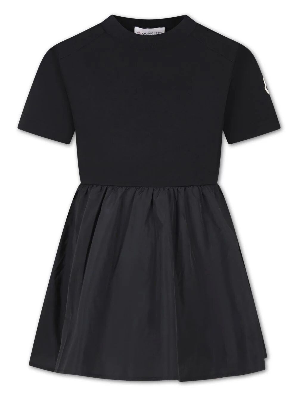 Shop Moncler Fit And Flare Dress In Black