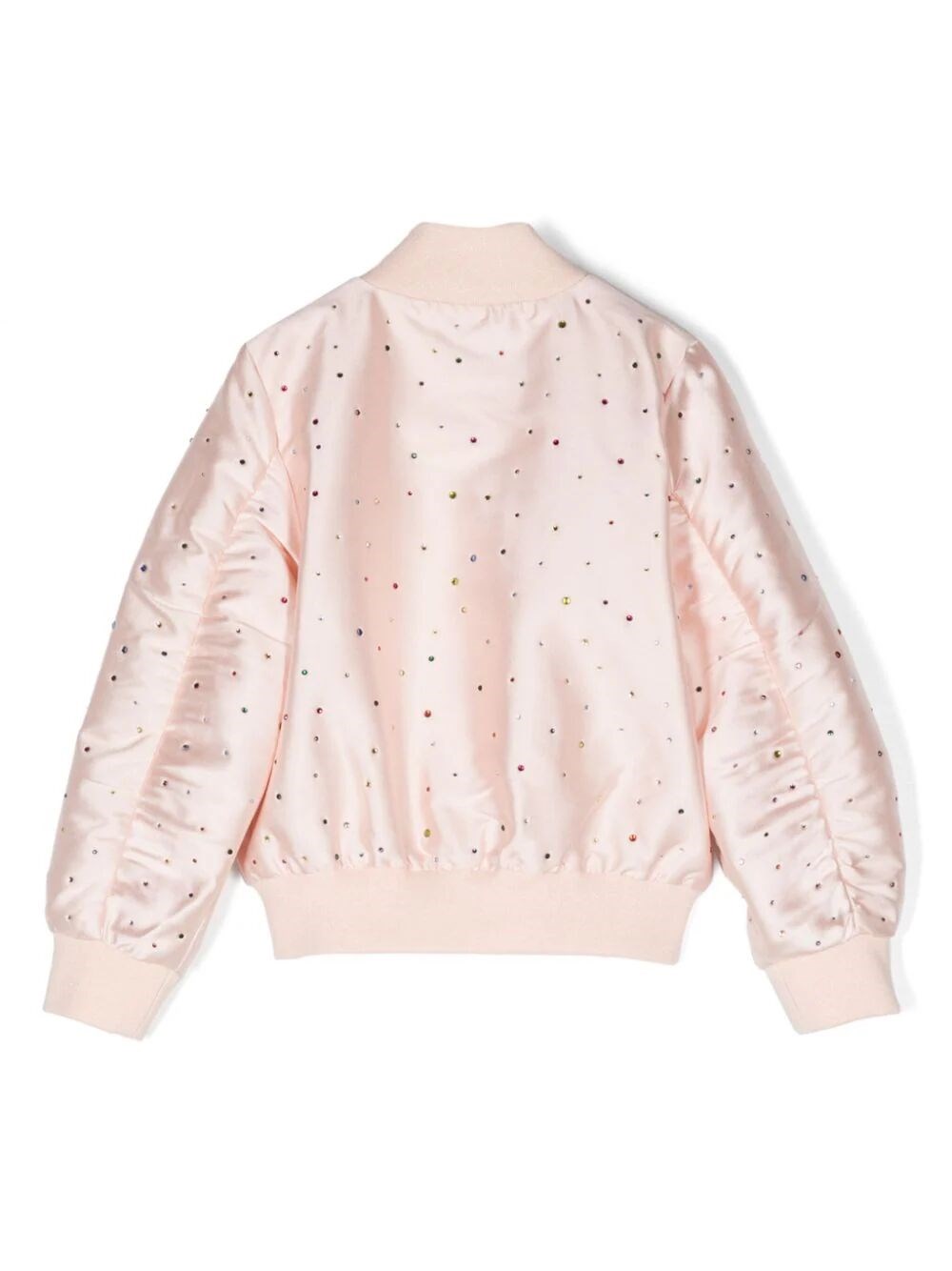 BEJEWELED SATIN BOMBER JACKET 
