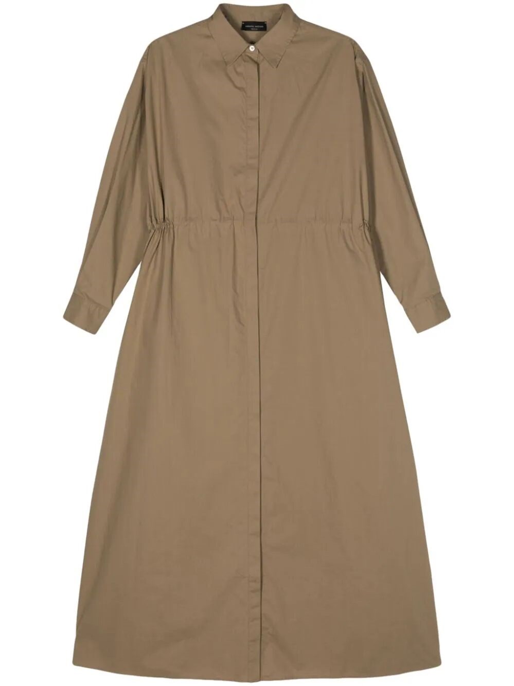 Shop Roberto Collina Maxi Shirt Dress In Brown