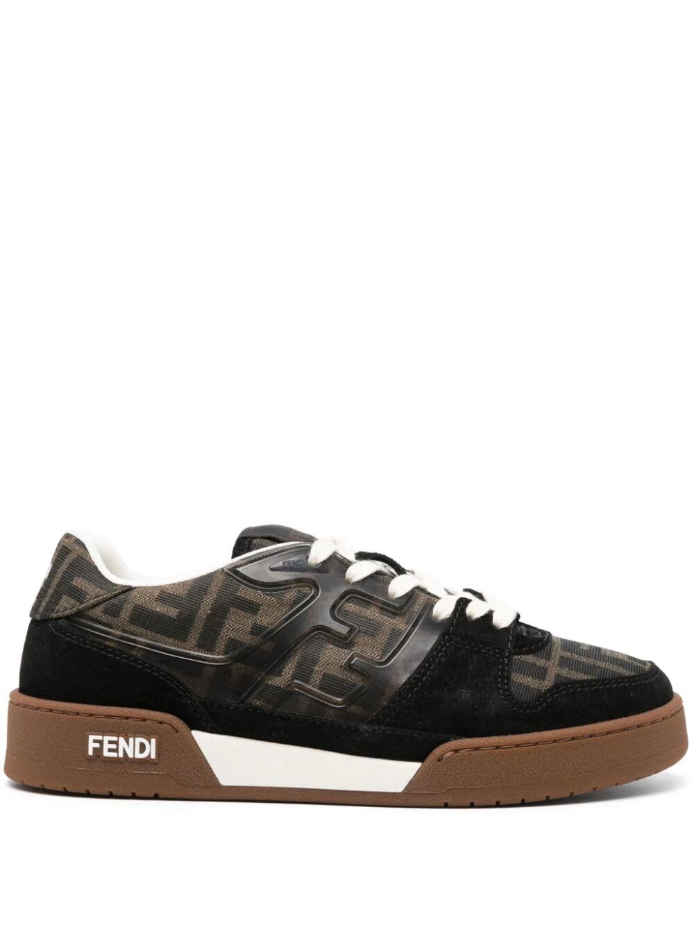 Shop Fendi Match Low-top Sneakers In Black