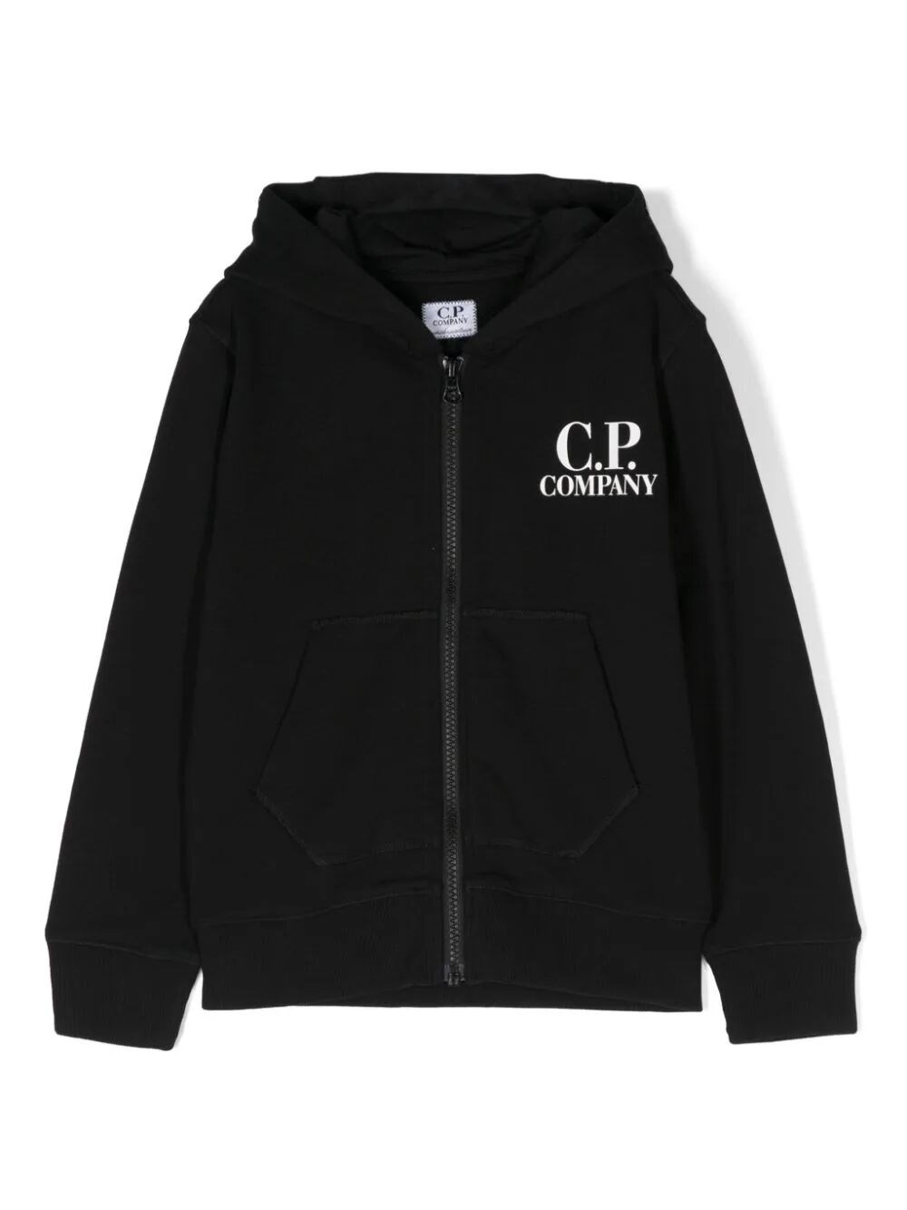 Shop C.p. Company Goggle-detail Zipped Hoodie In Black