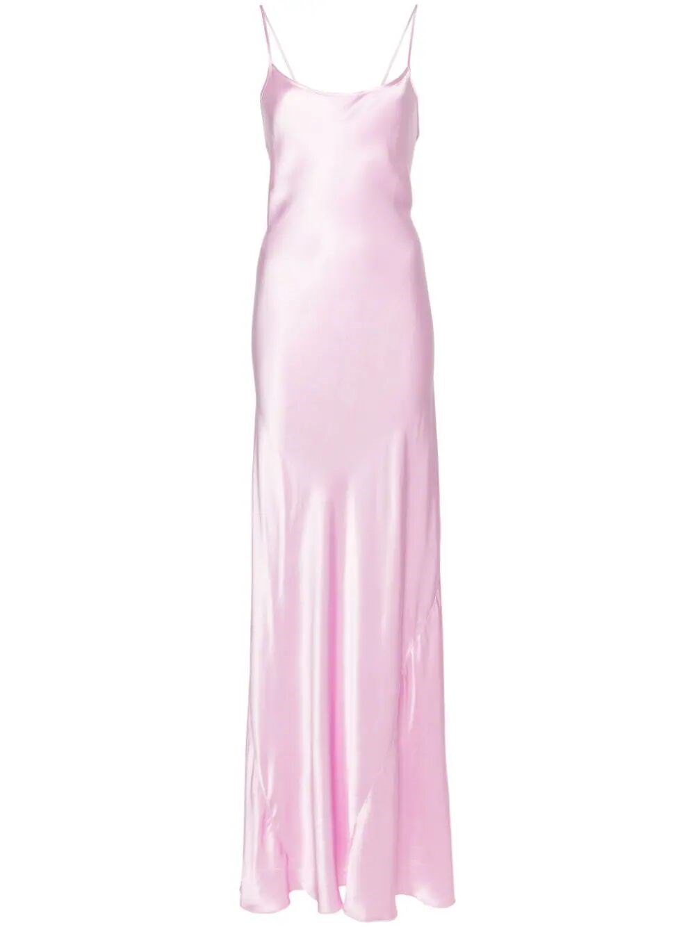 Shop Victoria Beckham Cami Maxi Slip Dress In Pink & Purple