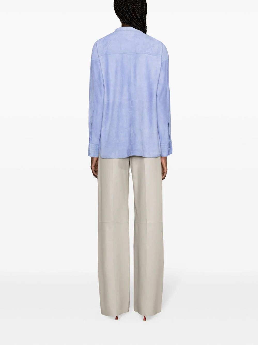 LONG-SLEEVE SUEDE OVERSHIRT