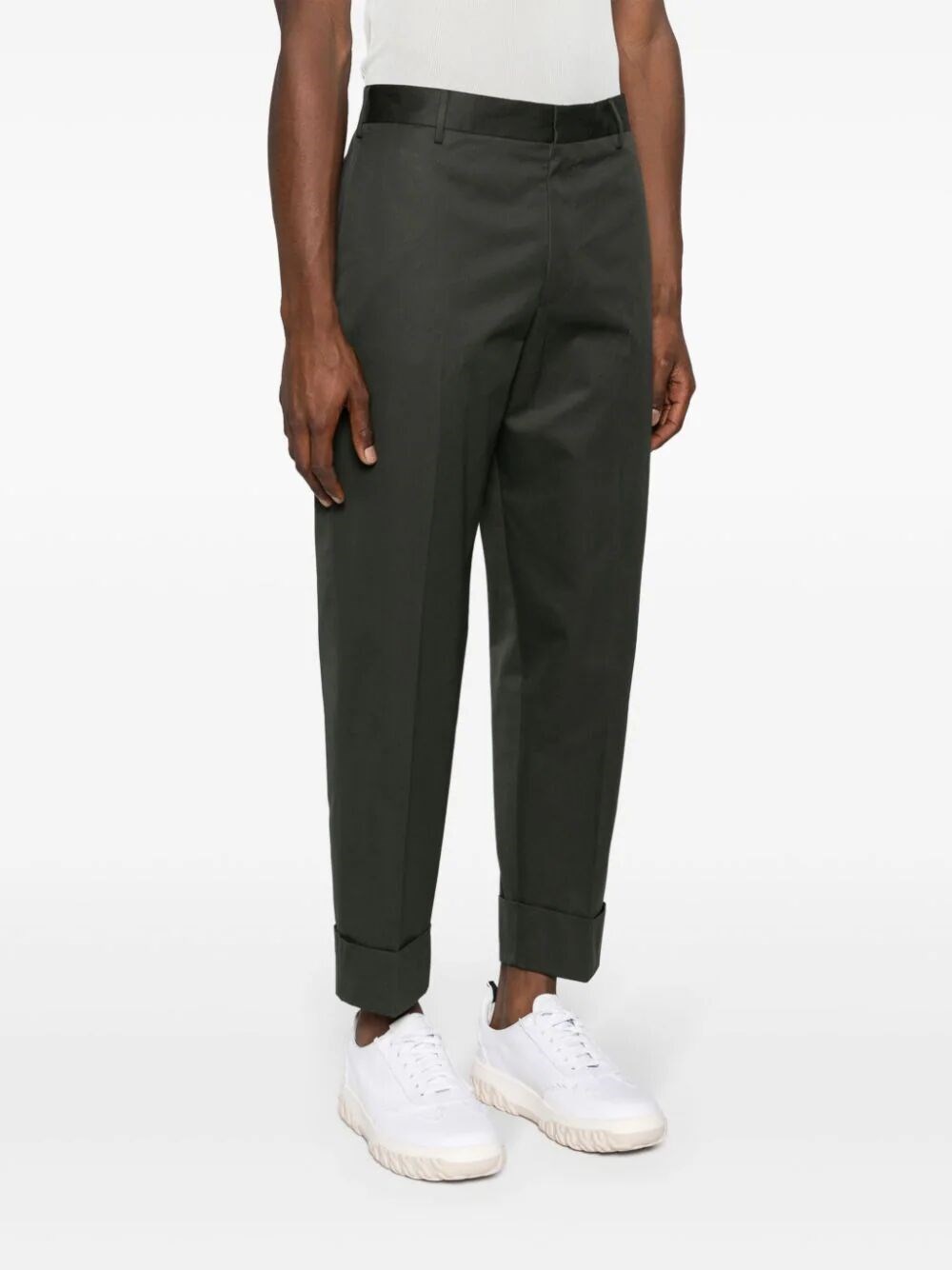 PRESSED-CREASE TAILORED TROUSERS