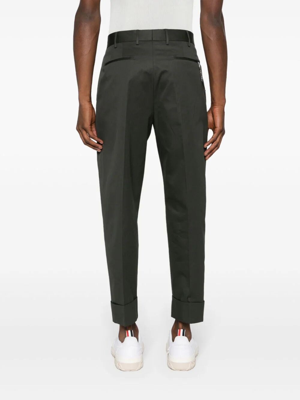 PRESSED-CREASE TAILORED TROUSERS