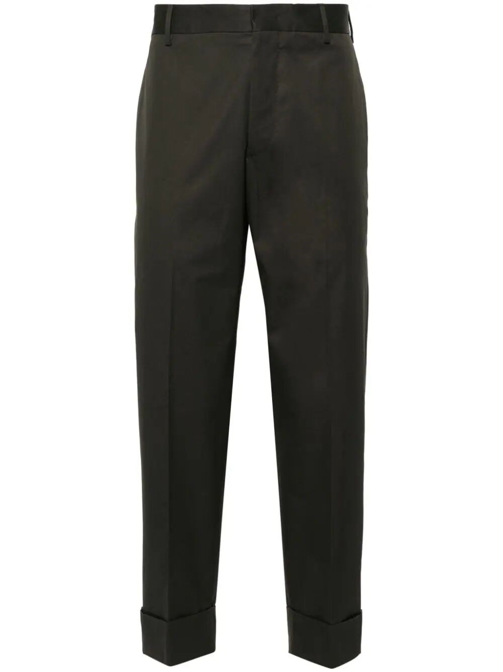 PRESSED-CREASE TAILORED TROUSERS