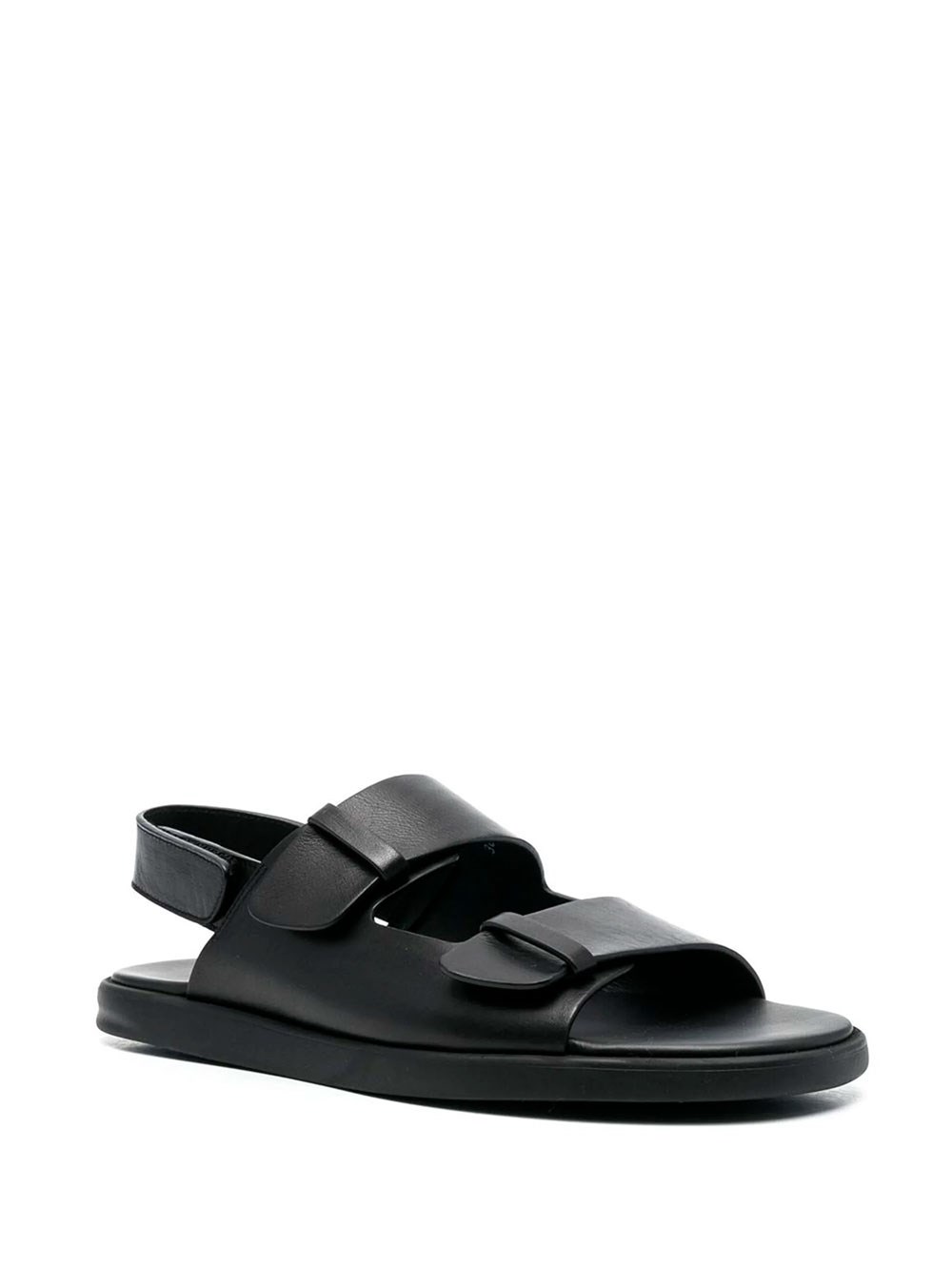 OPEN-TOE LEATHER SANDALS