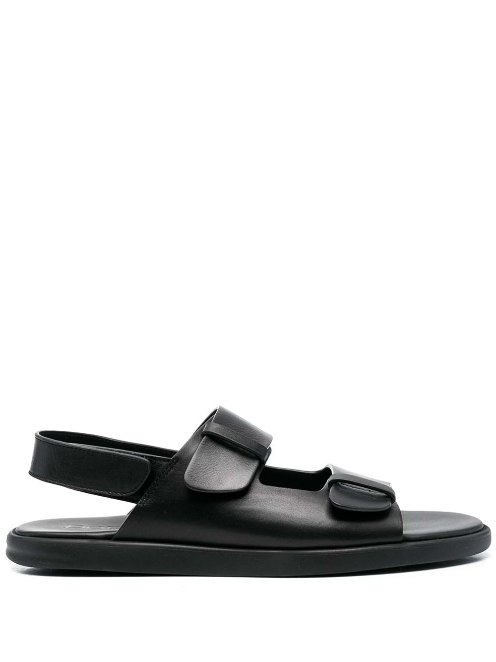 Doucal's Open-toe Leather Sandals In Black