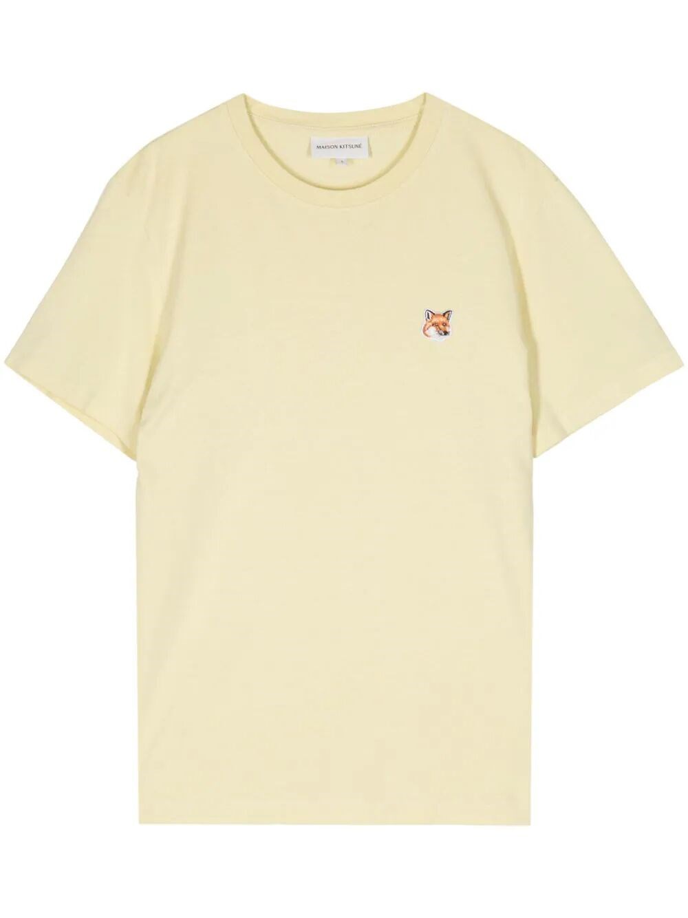Shop Maison Kitsuné Fox-logo T-shirt In Yellow & Orange