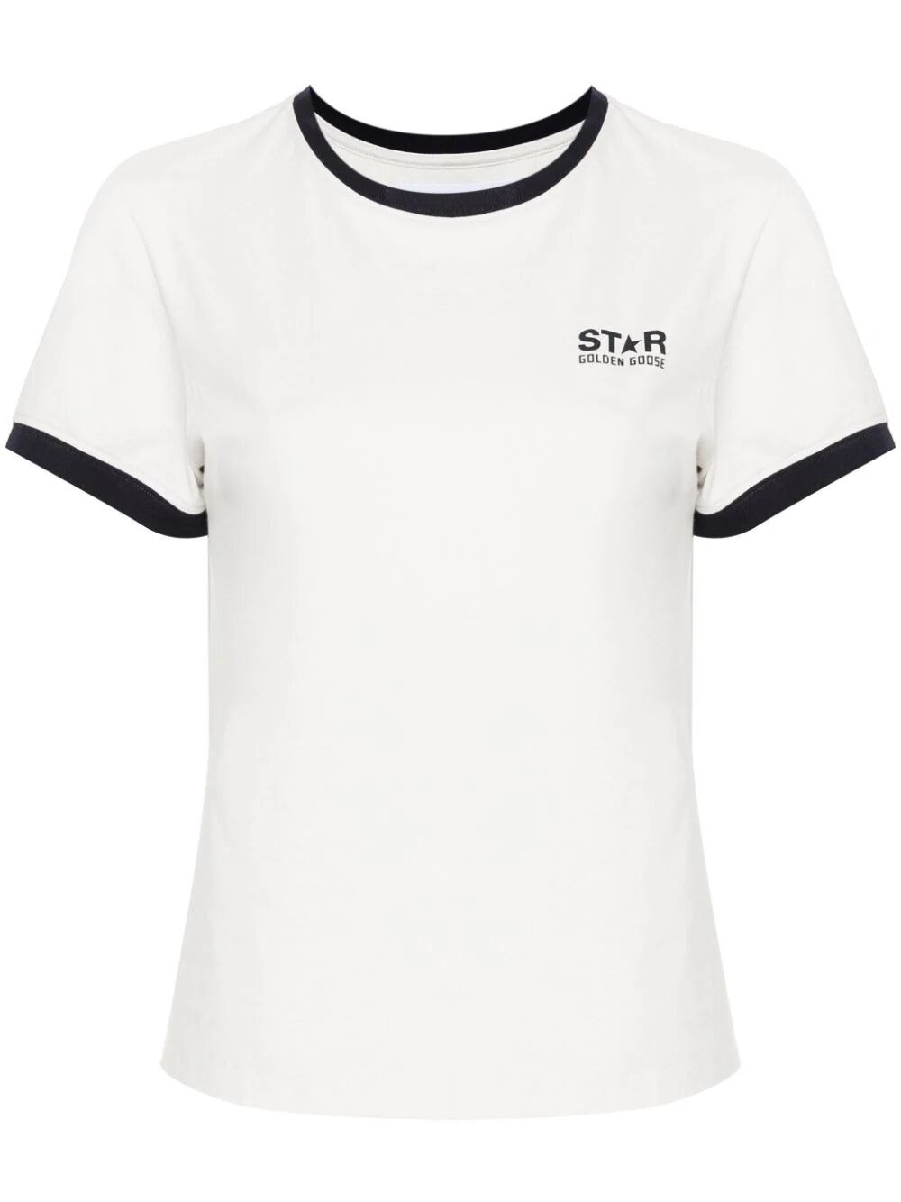 Shop Golden Goose Lina Cotton T-shirt In White