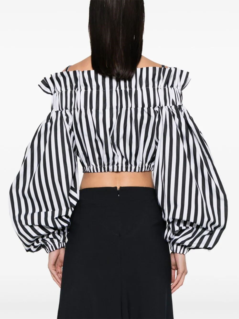 STRIPED CROPPED BLOUSE