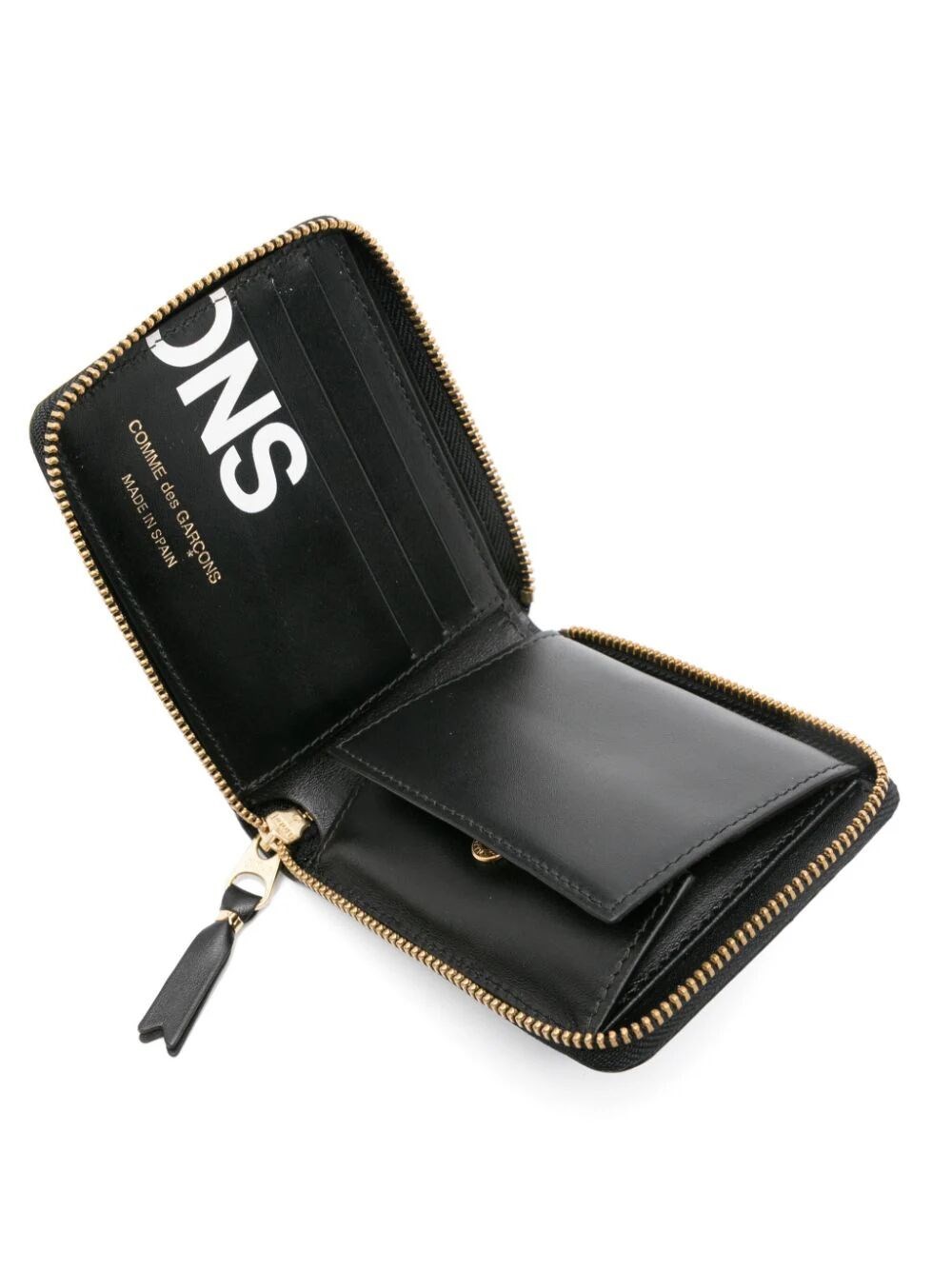 LOGO-PRINT ZIPPED WALLET