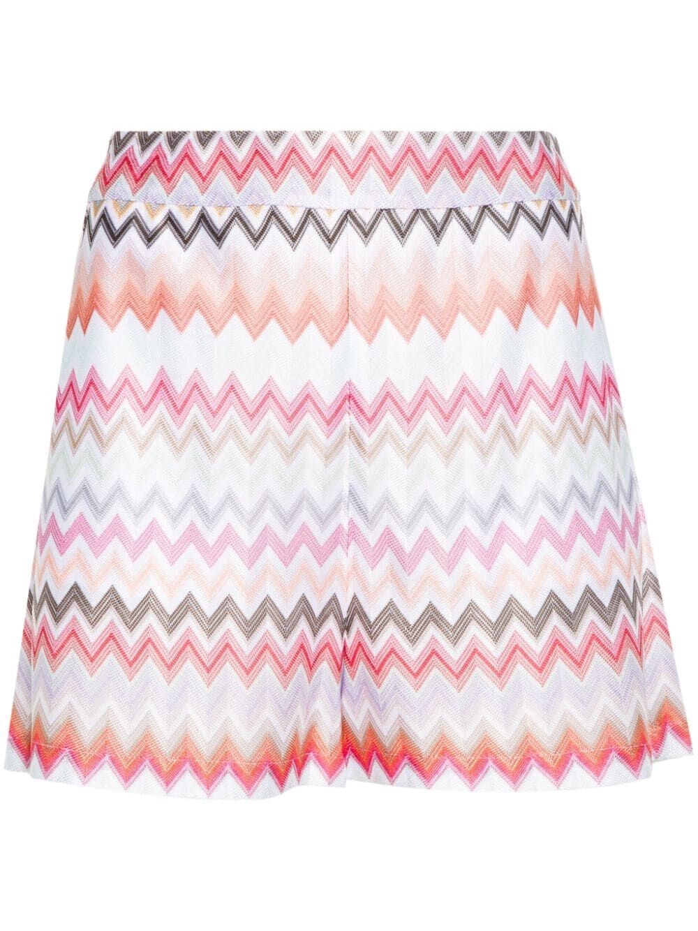Shop Missoni Zigzag Knit Shorts In Multicolour