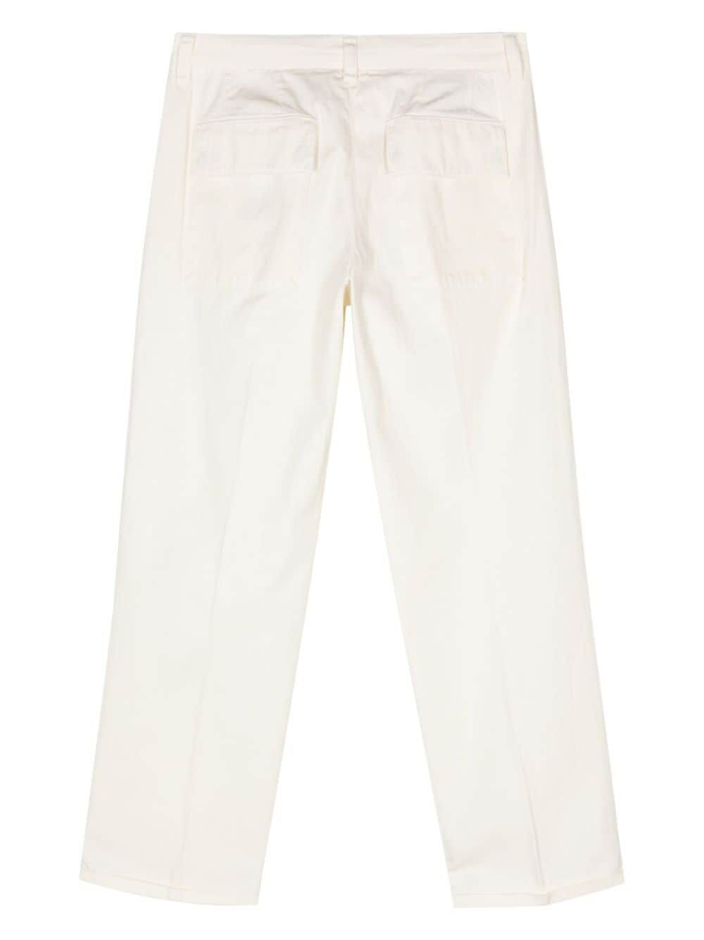 HERRINGBONE STRAIGHT-LEG TROUSERS
