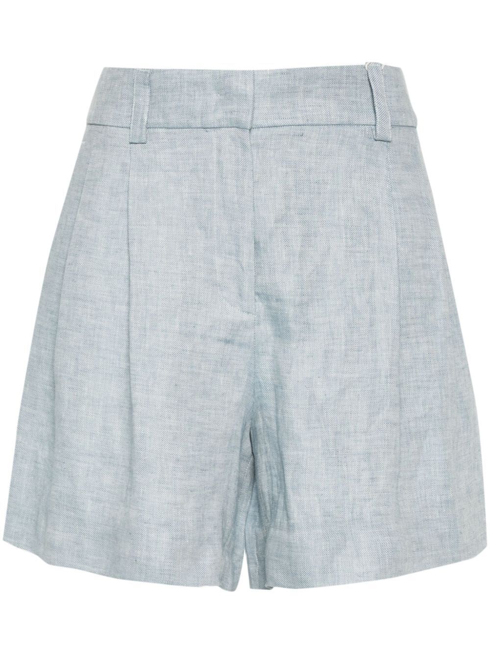 LINEN PLEATED SHORT