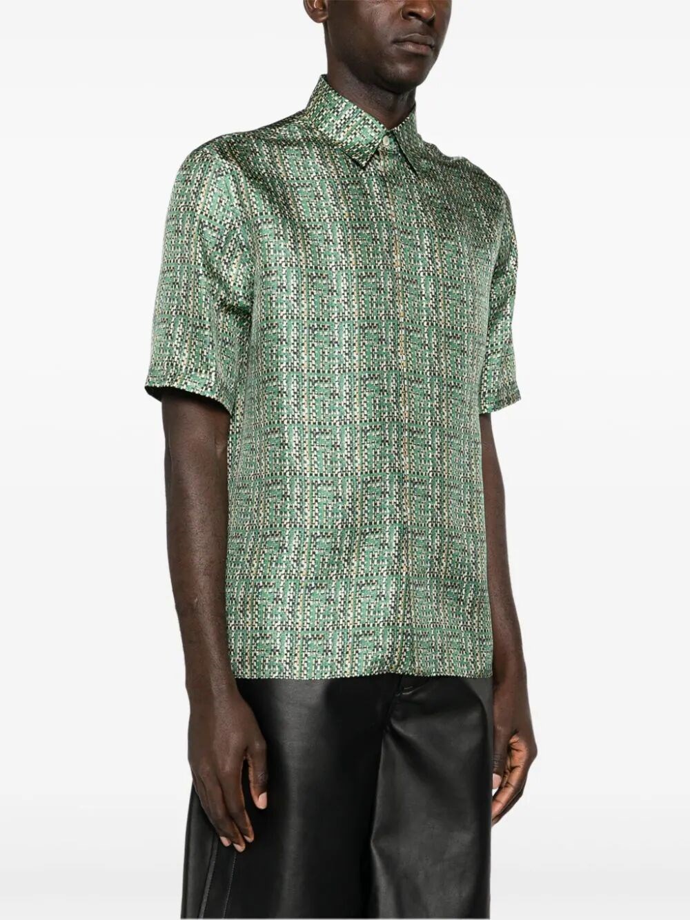 WOVEN EFFECT FF PRINTED SHIRT