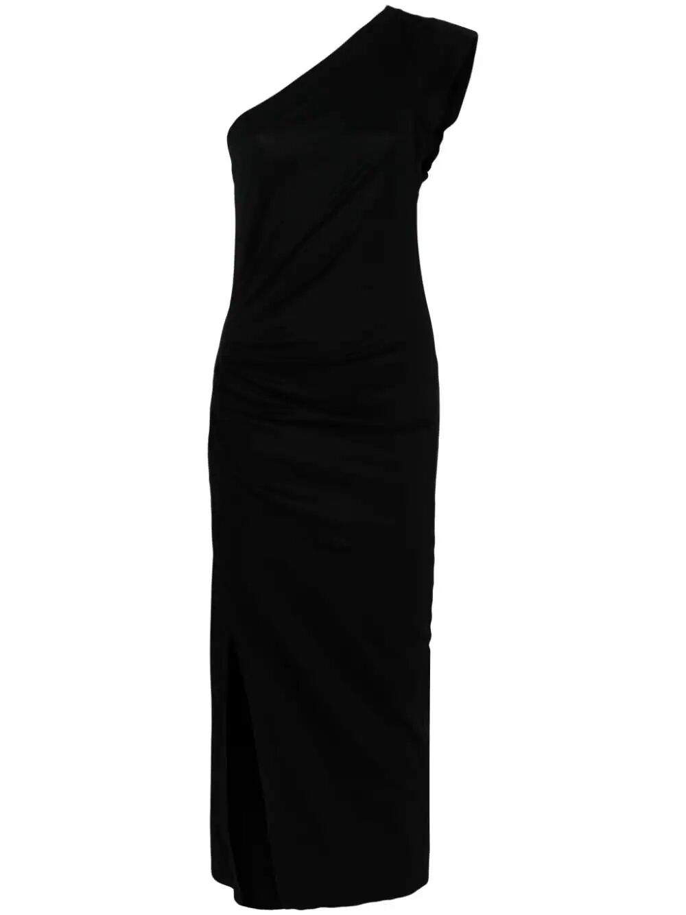 Shop Isabel Marant Asymmetrical Maude Dress In Black
