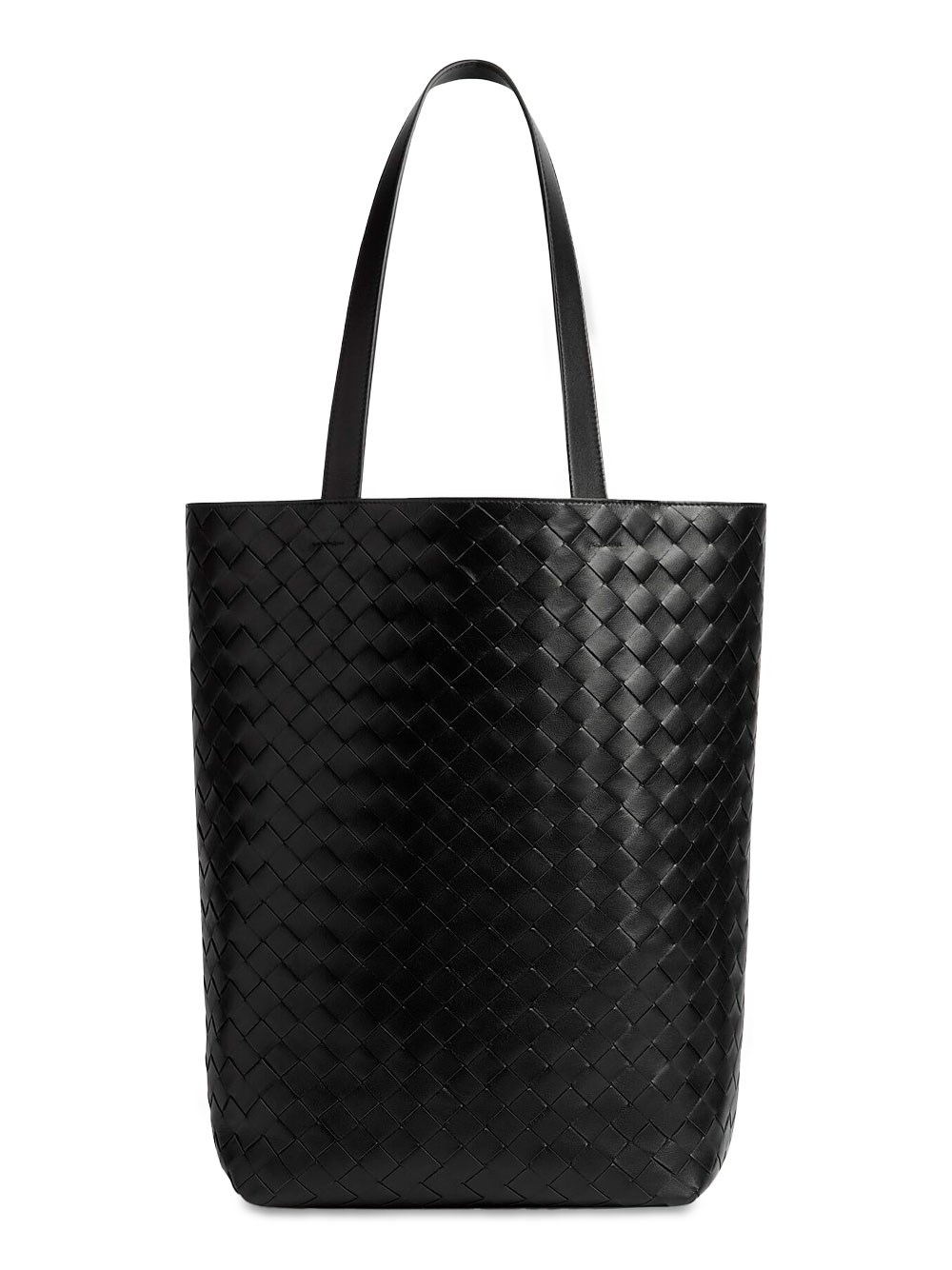 Shop Bottega Veneta Small Intrecciato Tote Bag In Black