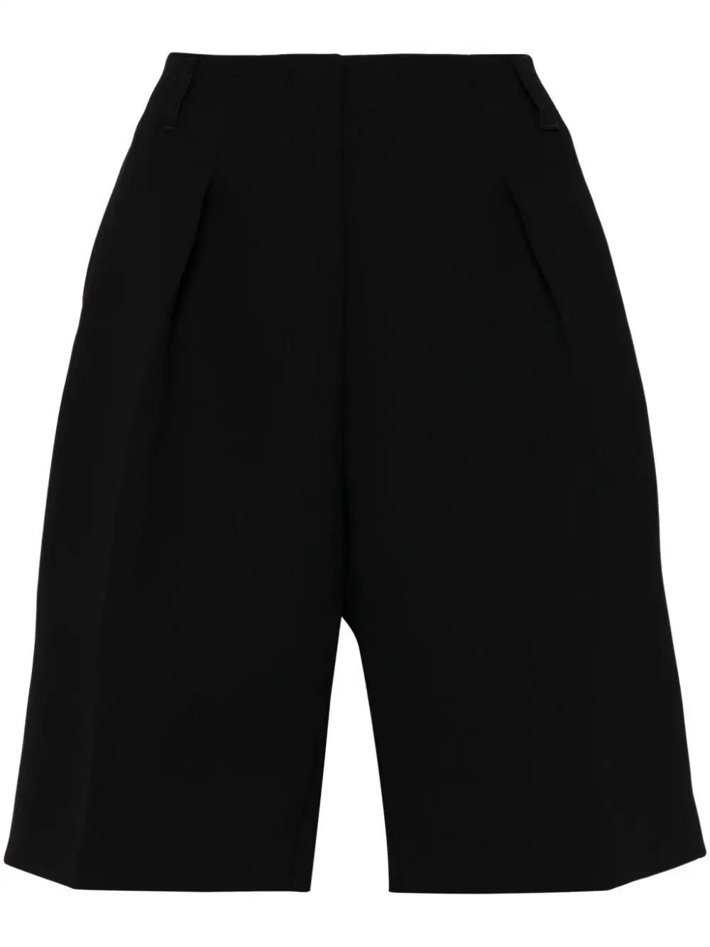 Shop Jacquemus Ovalo Curved Bermudas In Black