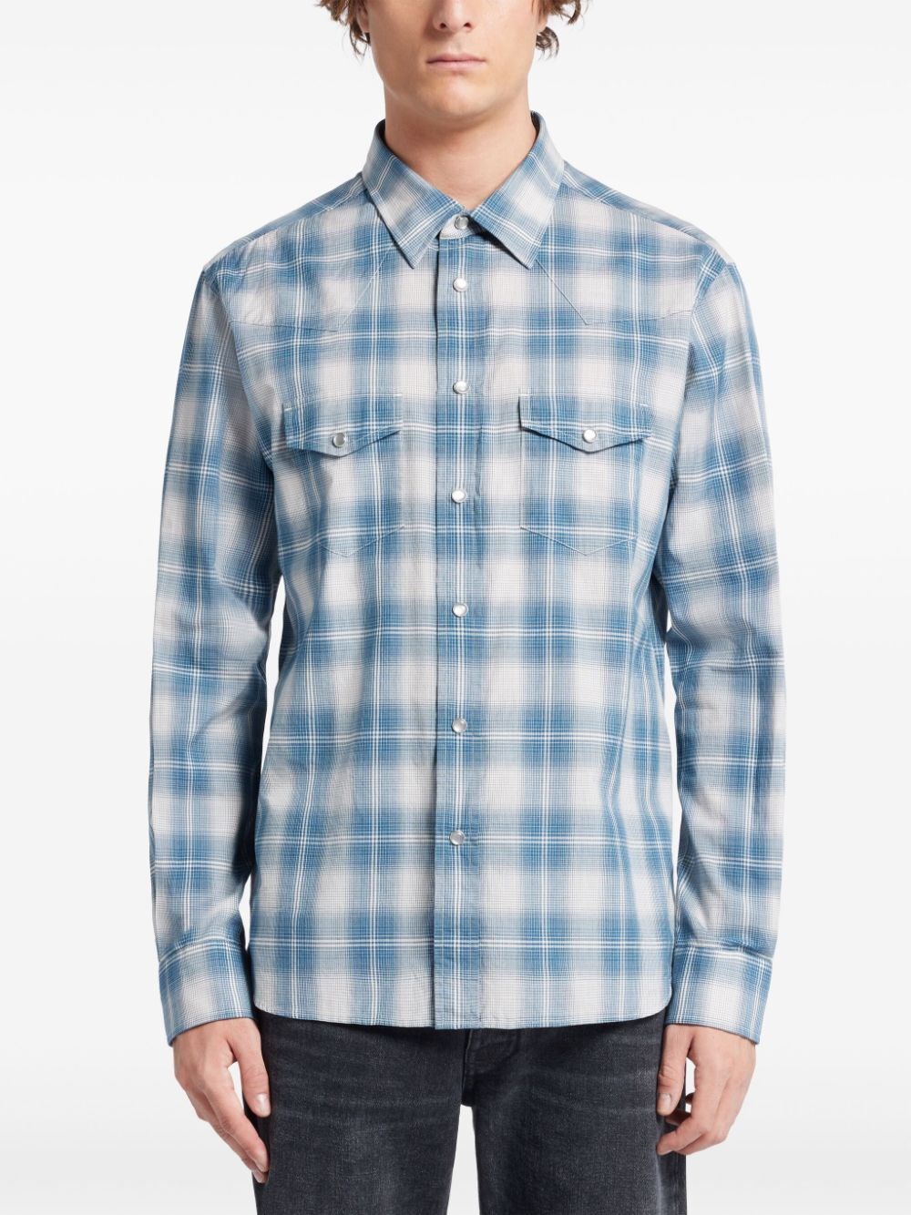 DEGRADE CHECK WESTERN SHIRT