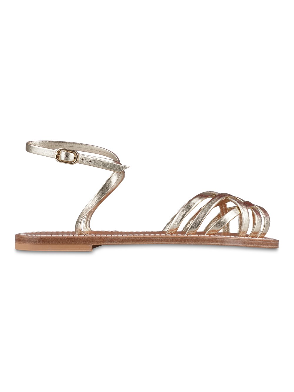 Shop Kjacques Demetria Sandals In Metallic