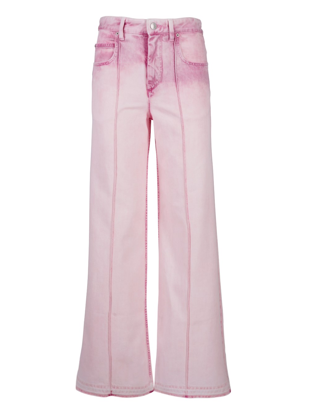 Shop Isabel Marant Noldy Jeans In Pink & Purple
