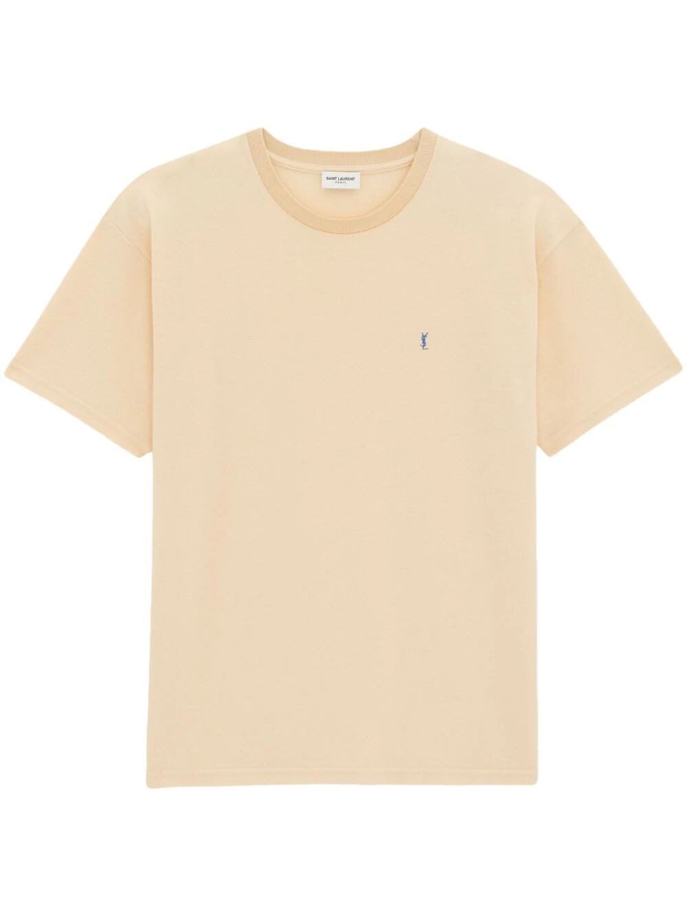 Shop Saint Laurent Cassandre T-shirt In Piqué In Yellow & Orange