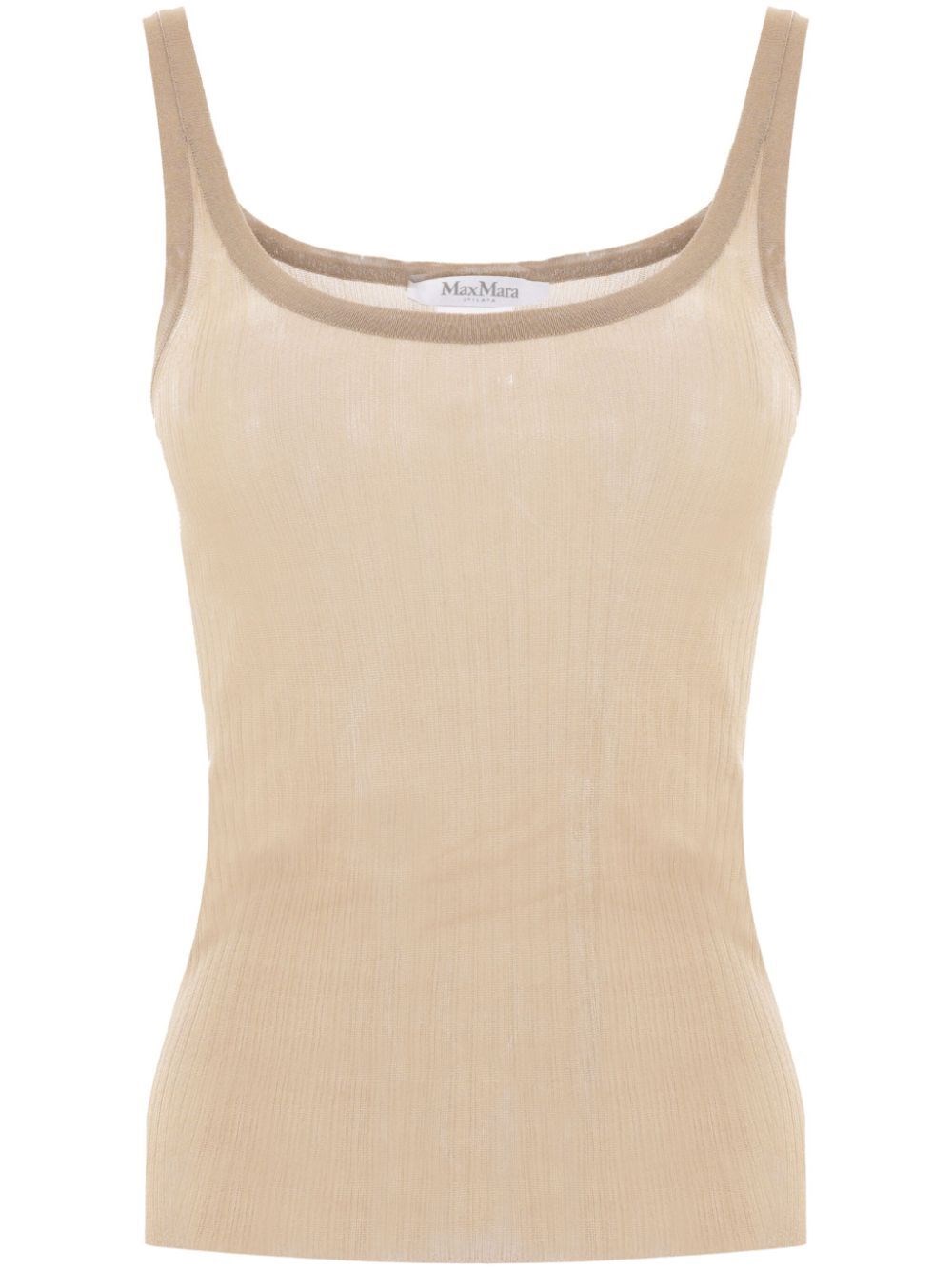 RIBBED SILK TANK TOP