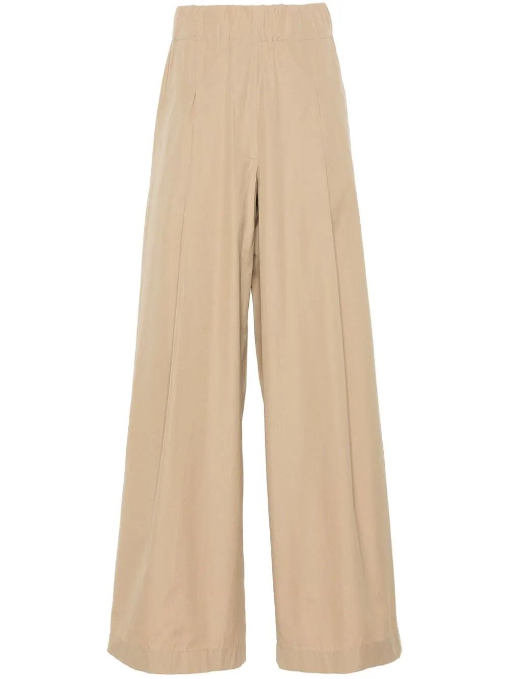 PLEATED WIDE LEG TROUSERS