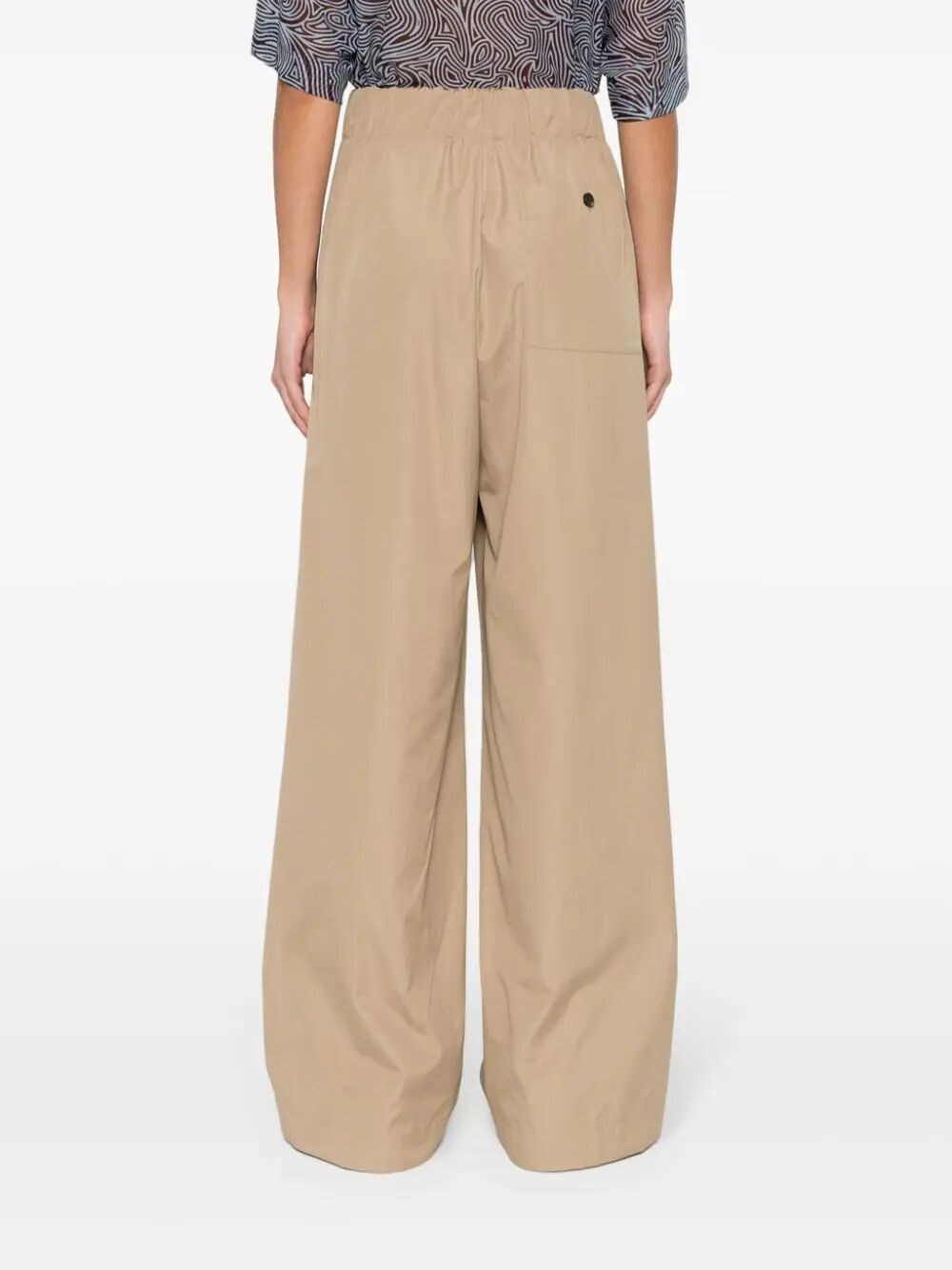 PLEATED WIDE LEG TROUSERS