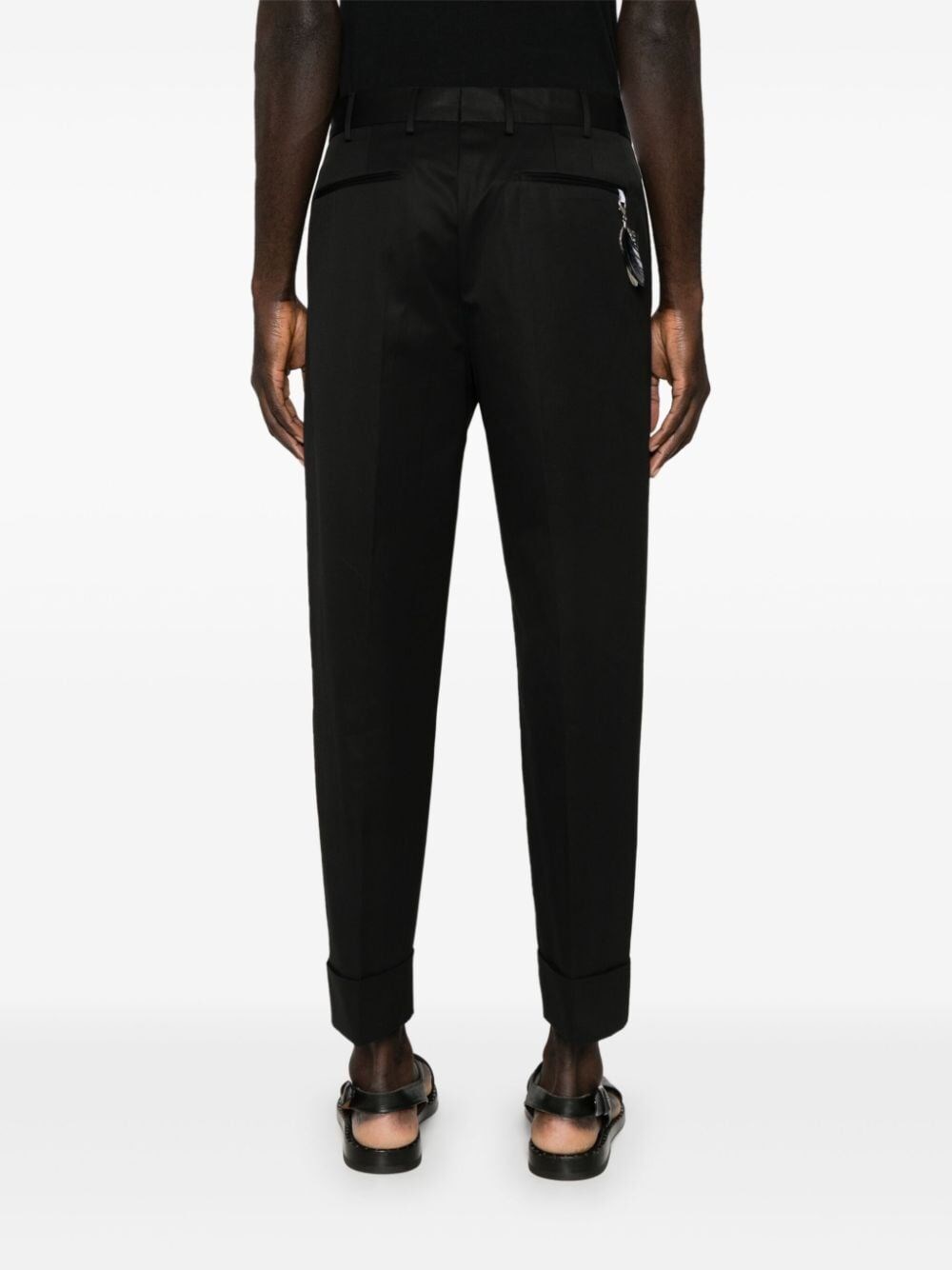 PRESSED-CREASE TAILORED TROUSERS