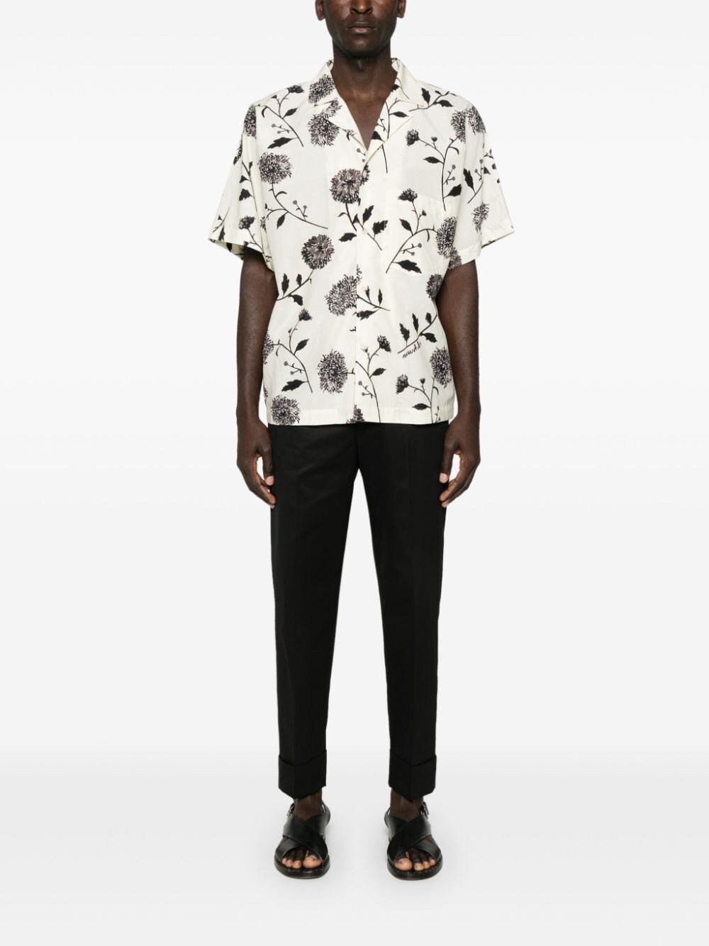 PRESSED-CREASE TAILORED TROUSERS