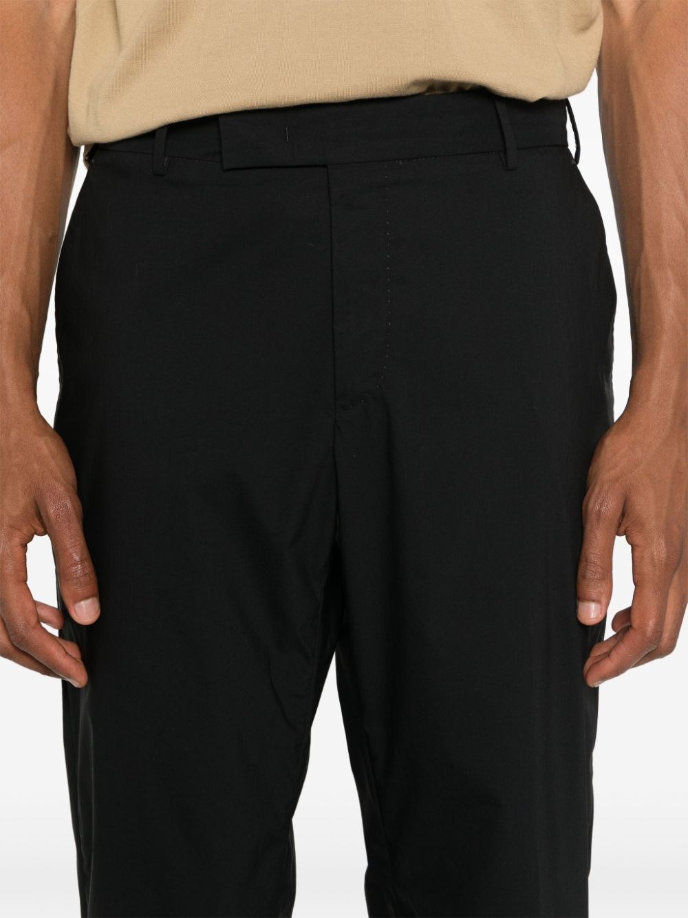 PRESSED-CREASE TAPERED TROUSERS