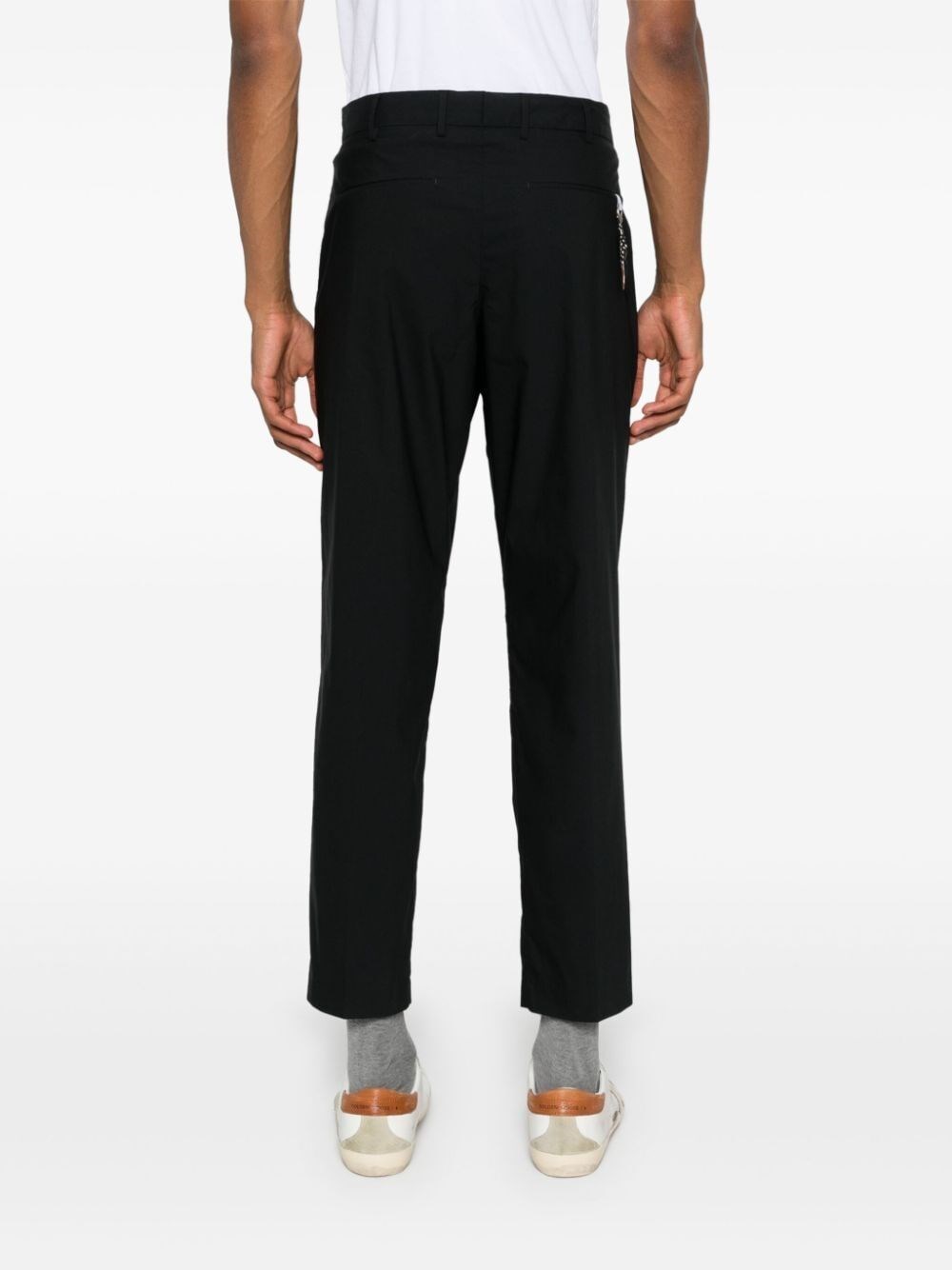 PRESSED-CREASE TAPERED TROUSERS