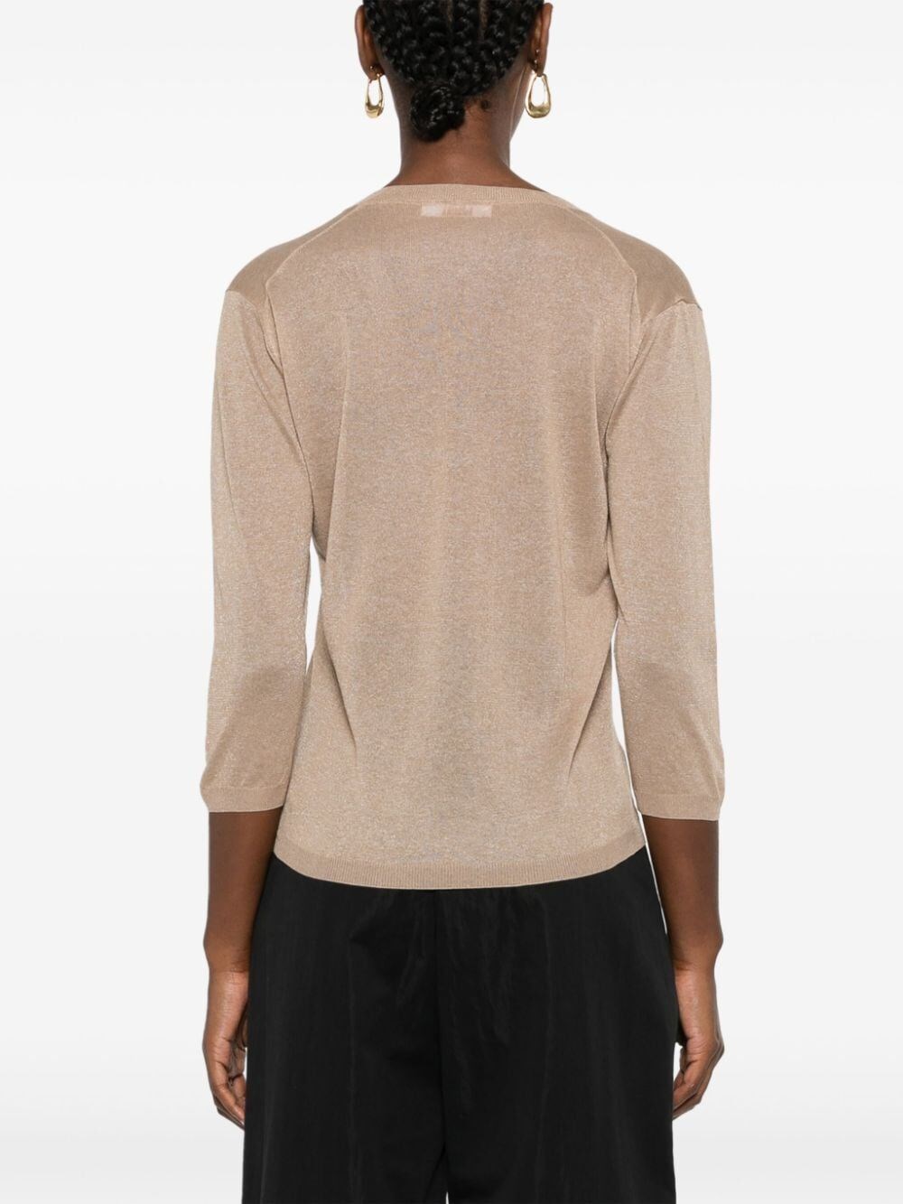 FINE-KNIT V-NECK JUMPER