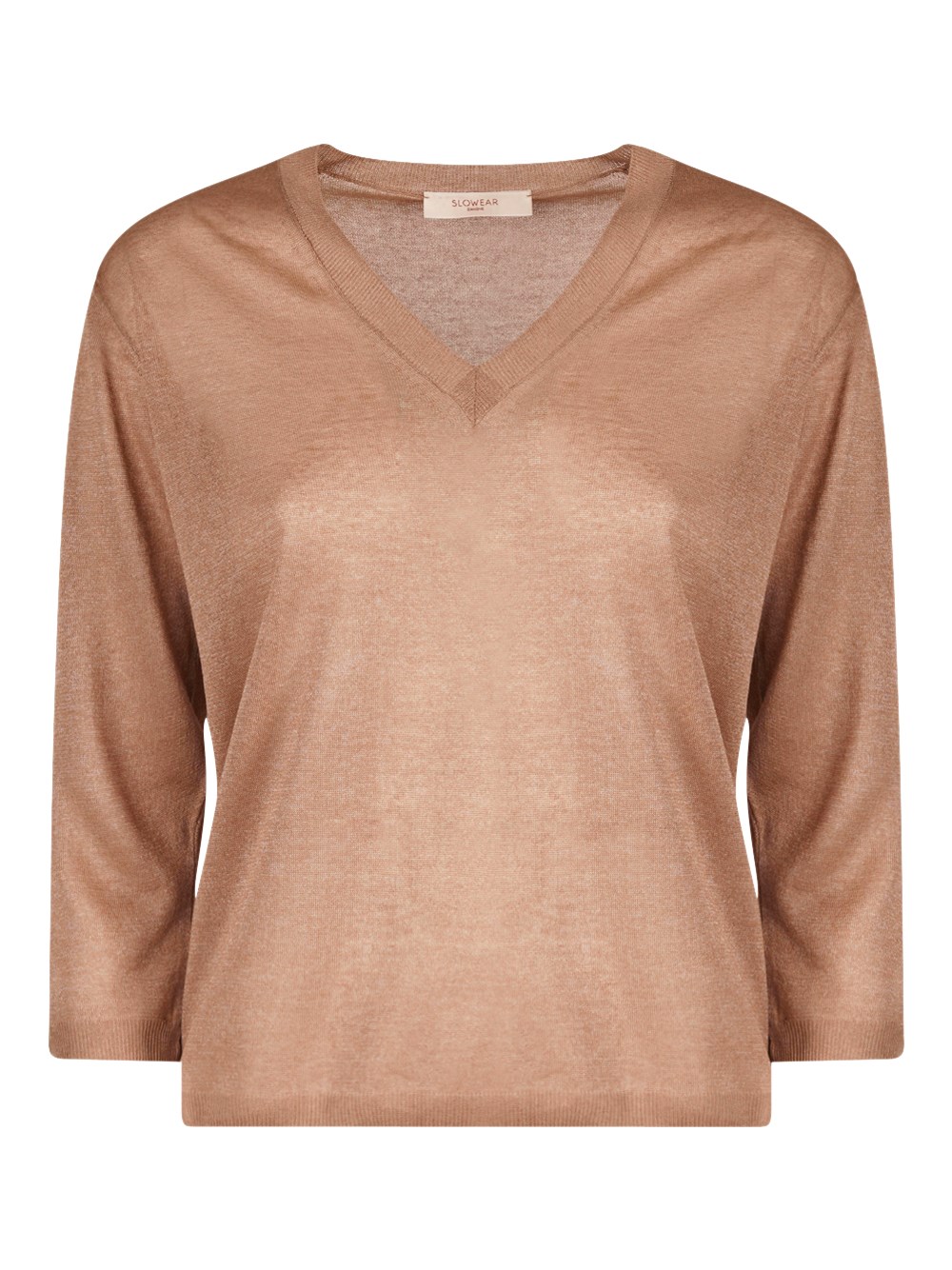 Shop Zanone 3/4 Sleeves T-shirt In Brown