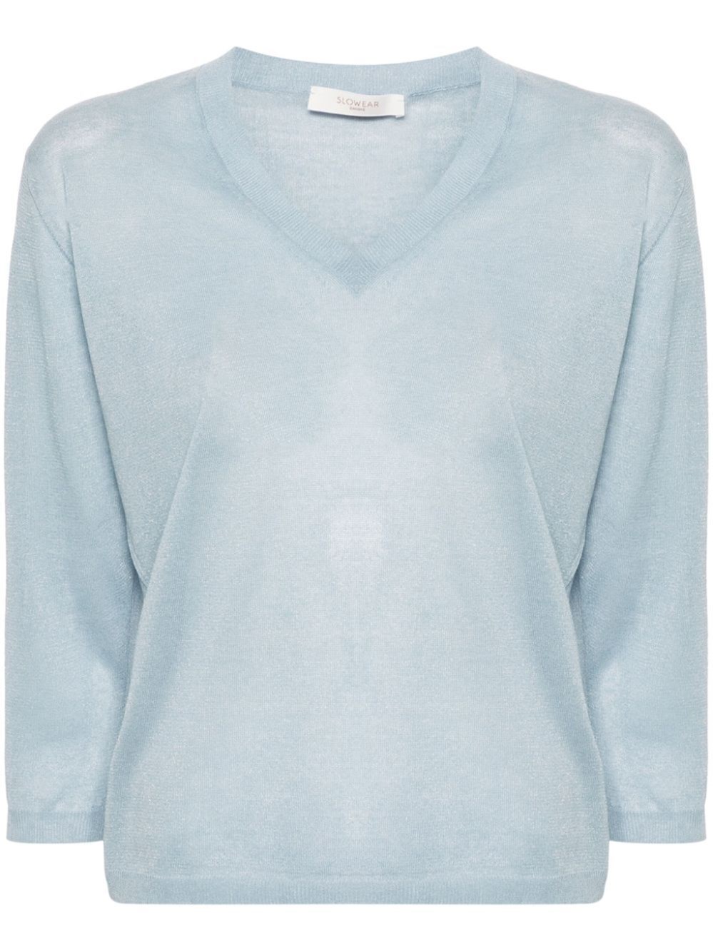 FINE-KNIT V-NECK JUMPER