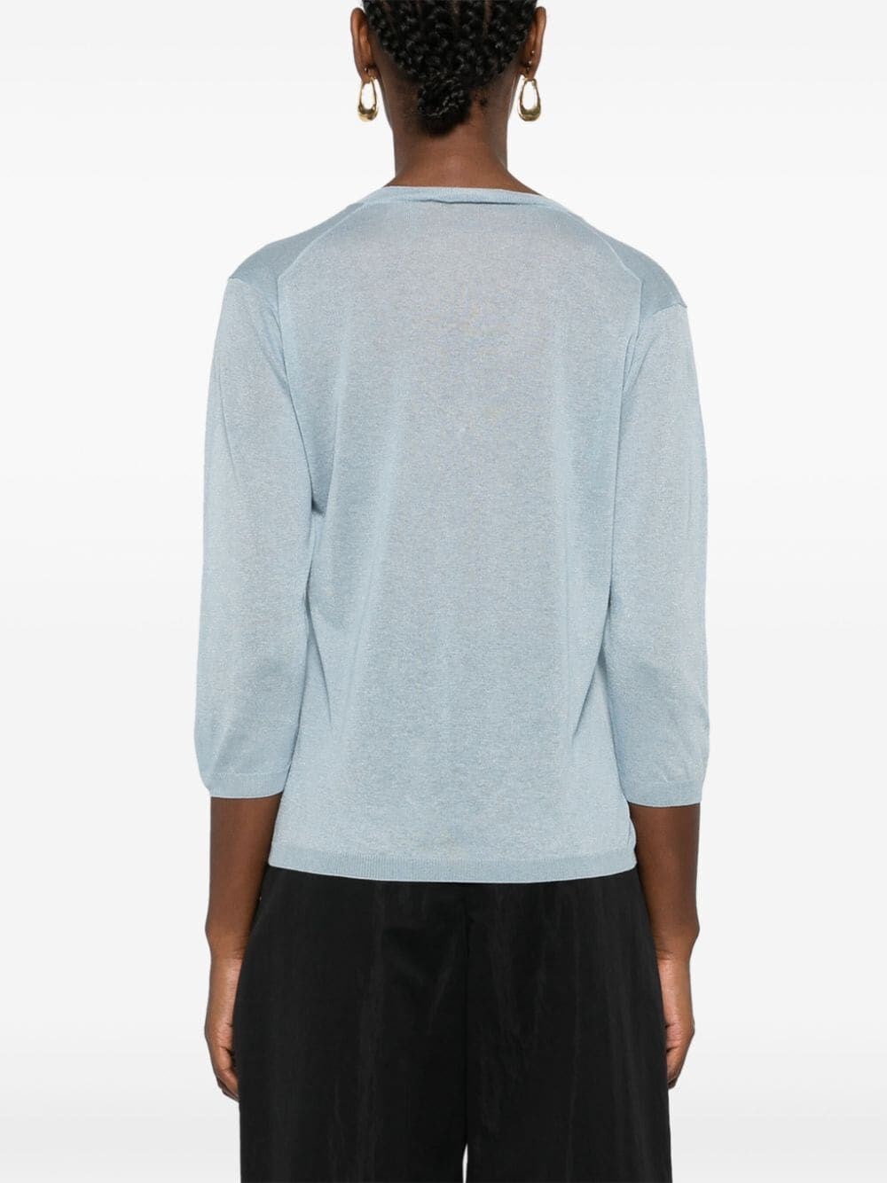 FINE-KNIT V-NECK JUMPER