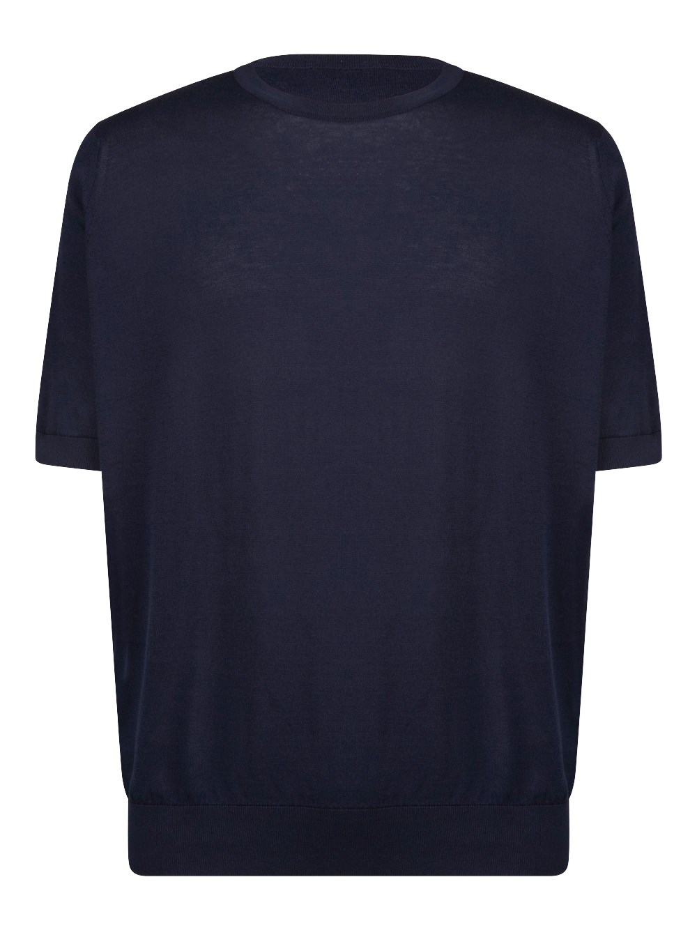 Shop John Smedley Kempton Knitted Cotton T-shirt In Blue