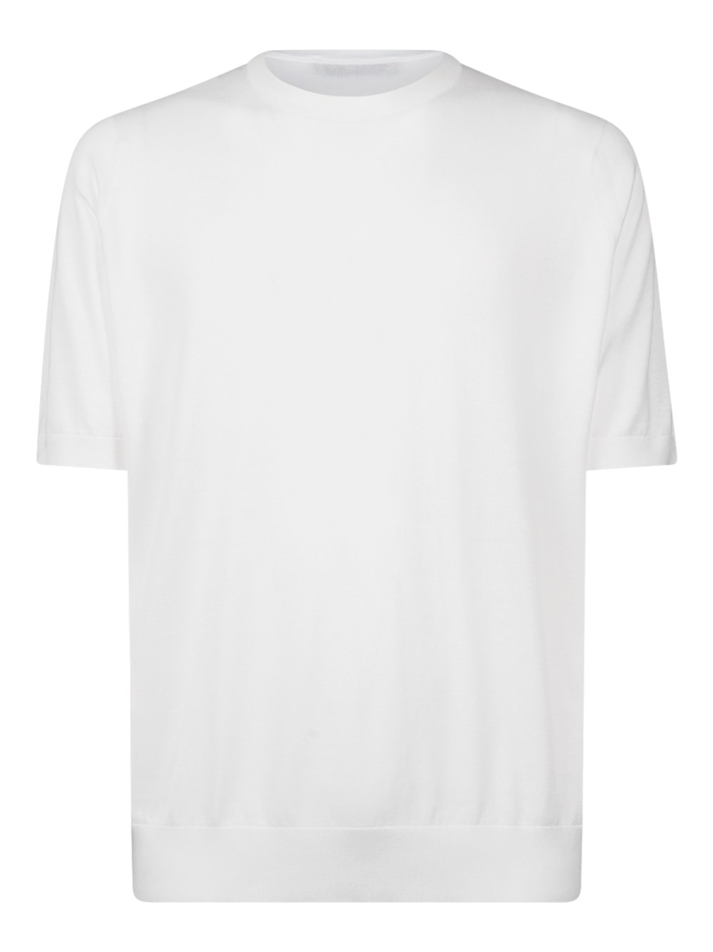 Shop John Smedley Kempton Knitted Cotton T-shirt In White