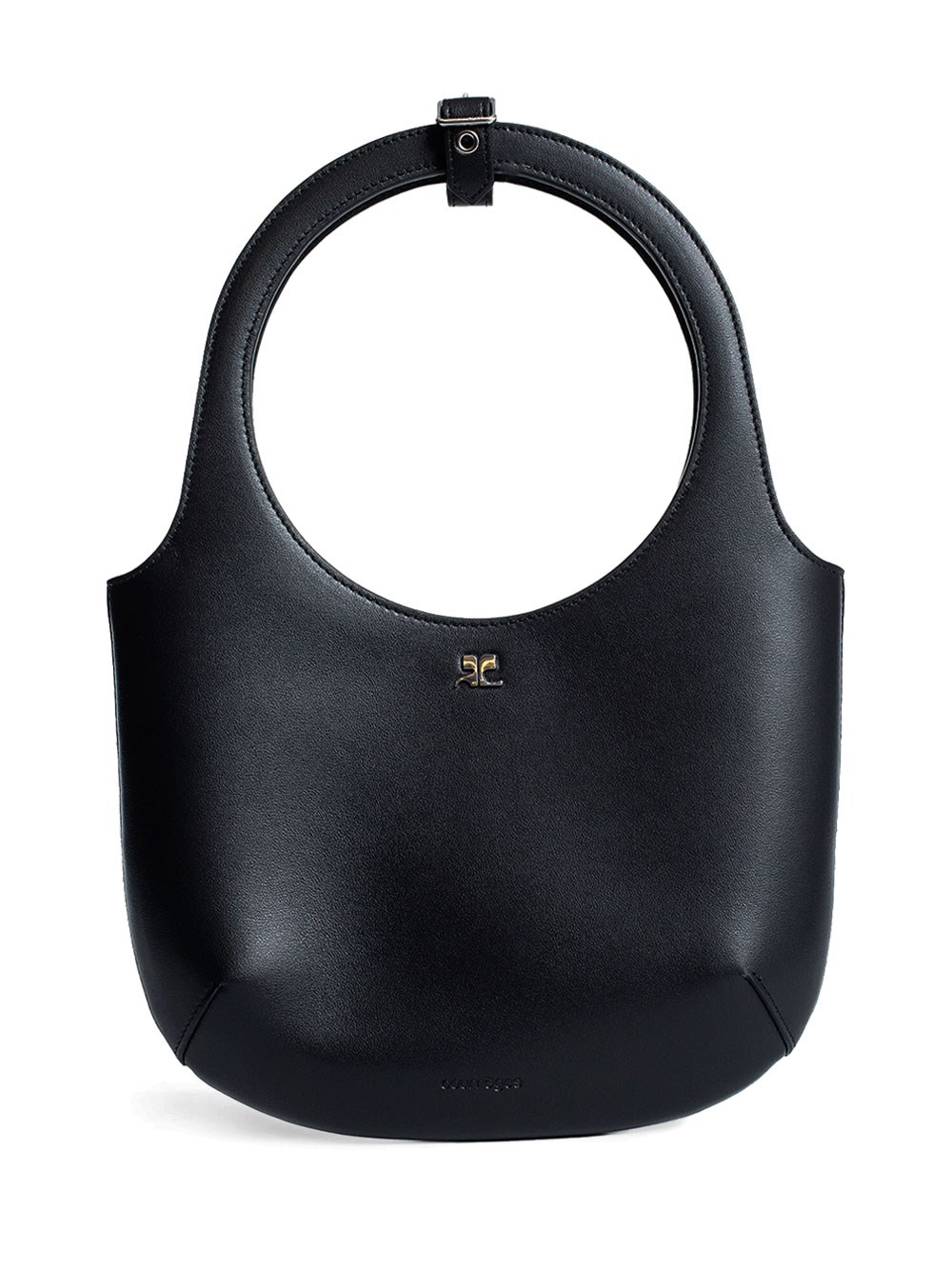 Shop Courrèges Holy Leather Bag In Black